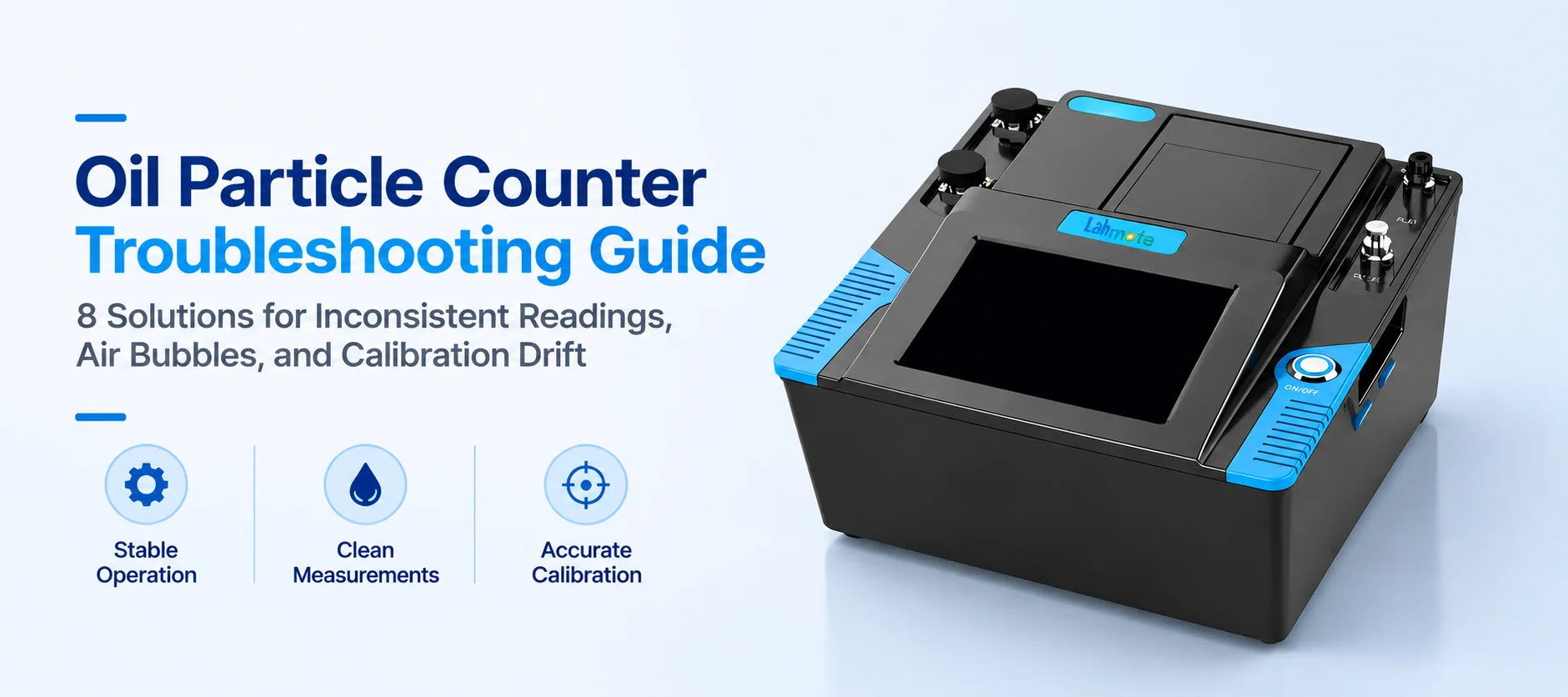 Oil-particle-counter-troubleshooting-guide-8-fixes-for-readings-air-bubbles-calibration