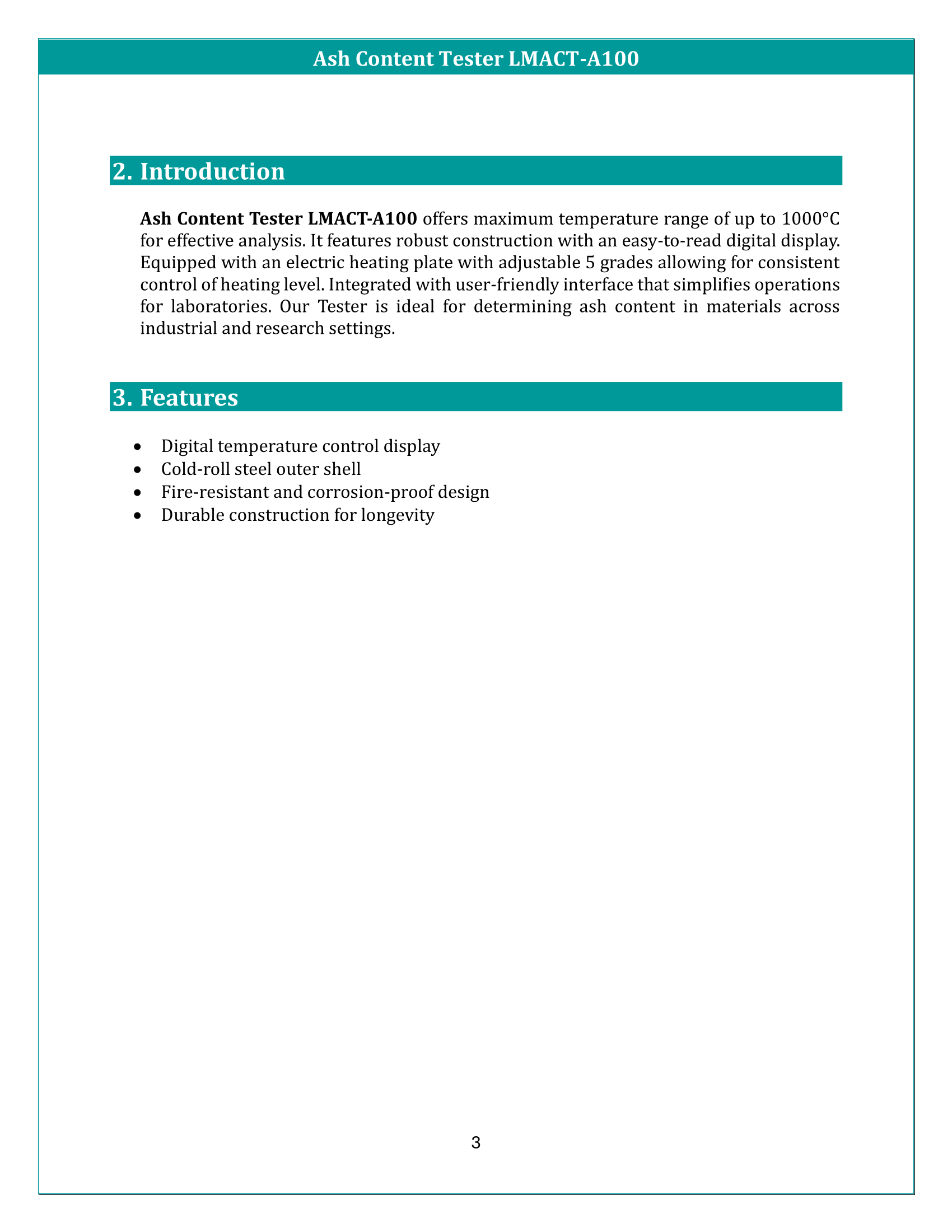 Ash Content Tester LMACT-A100 Manual