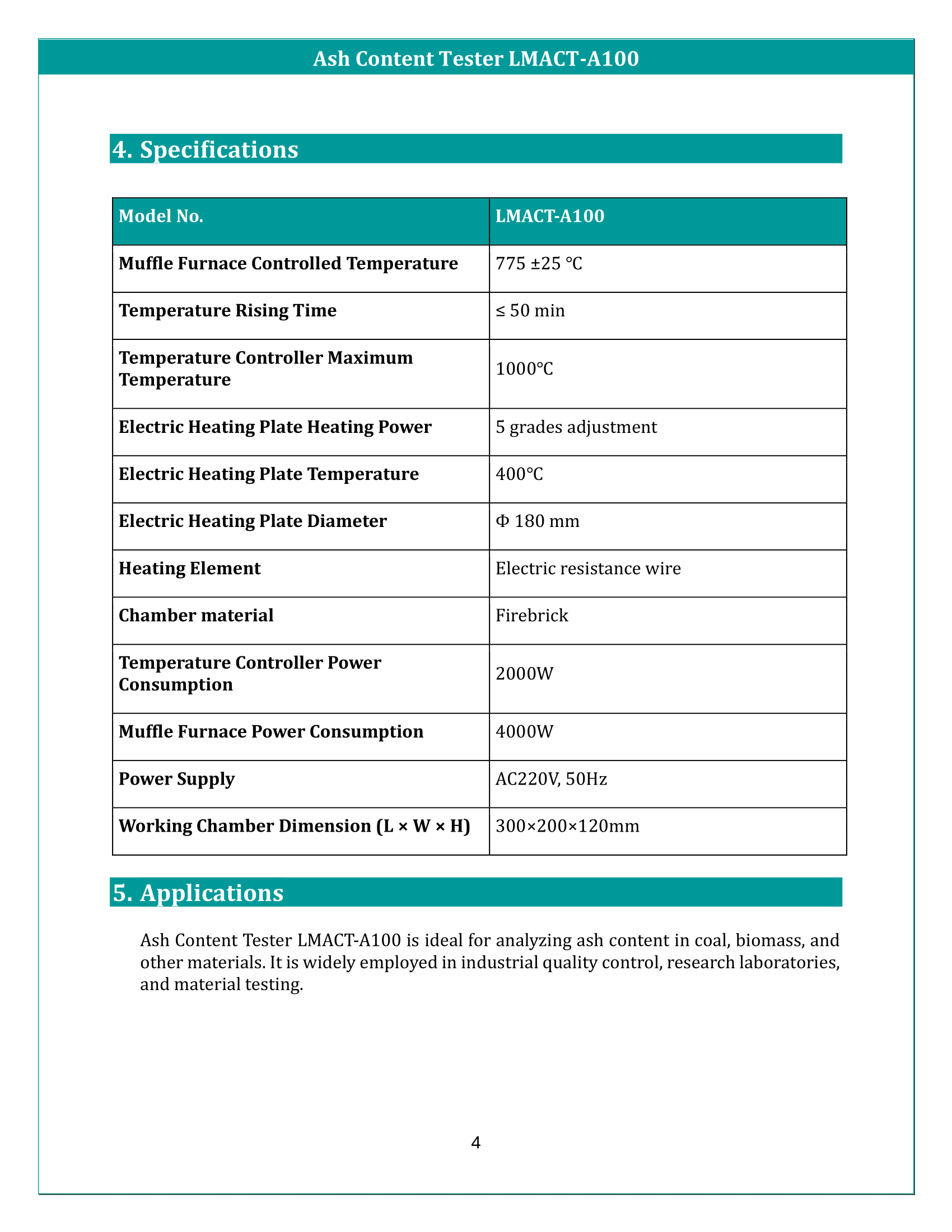Ash Content Tester LMACT-A100 Manual