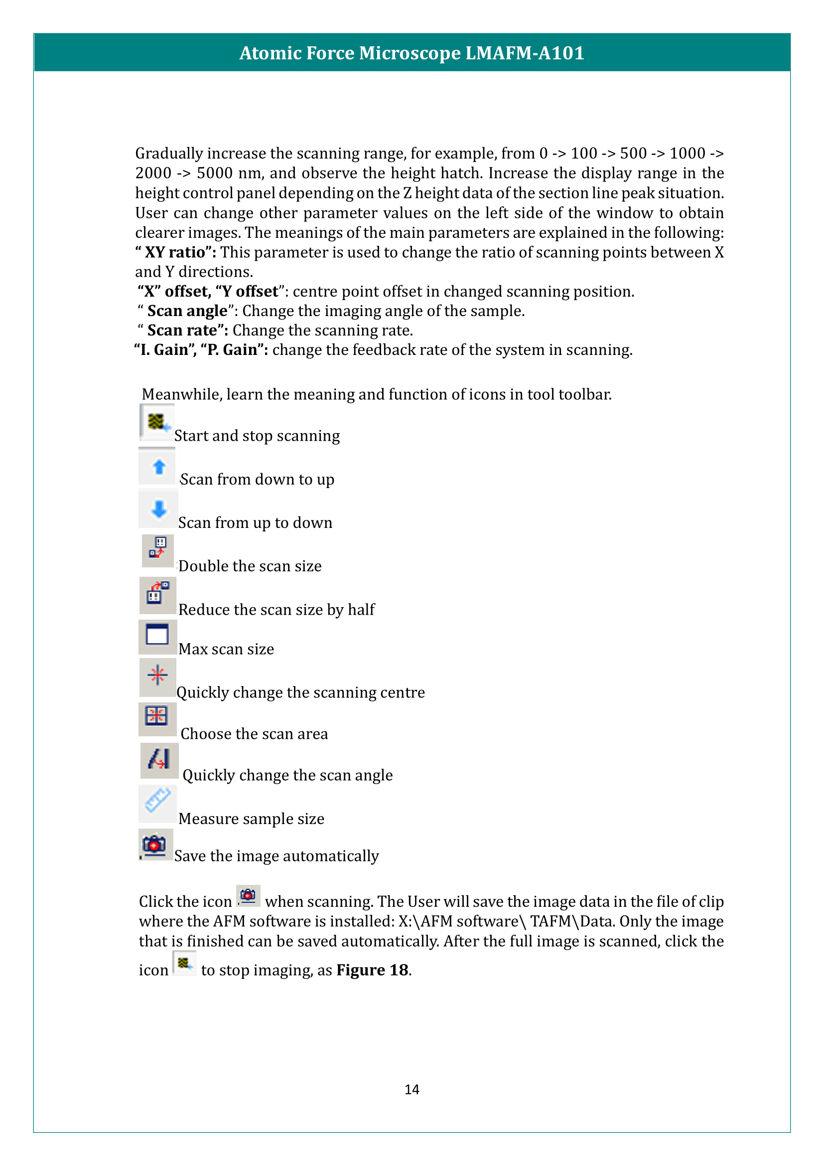 Atomic Force Microscope LMAFM-A101 Manual