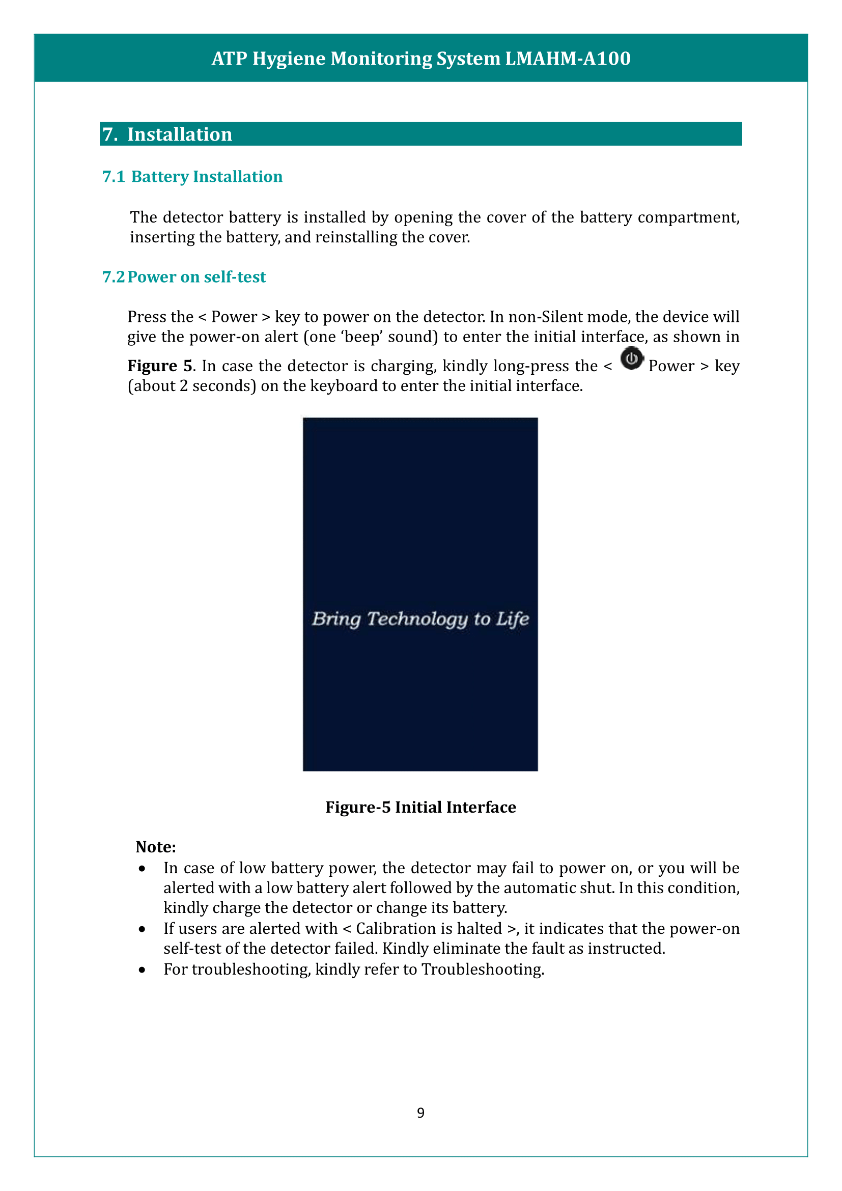 ATP Hygiene Monitoring System LMAHM-A100 Manual