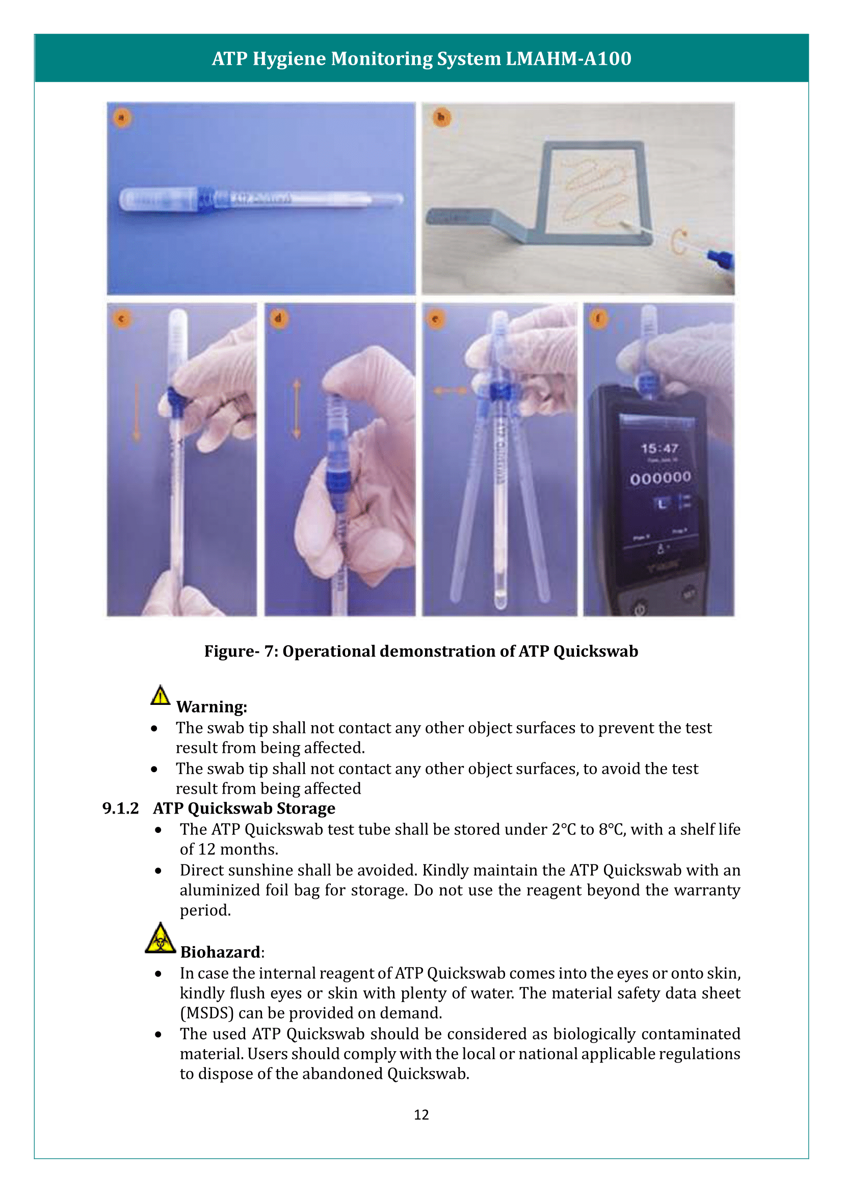 ATP Hygiene Monitoring System LMAHM-A100 Manual
