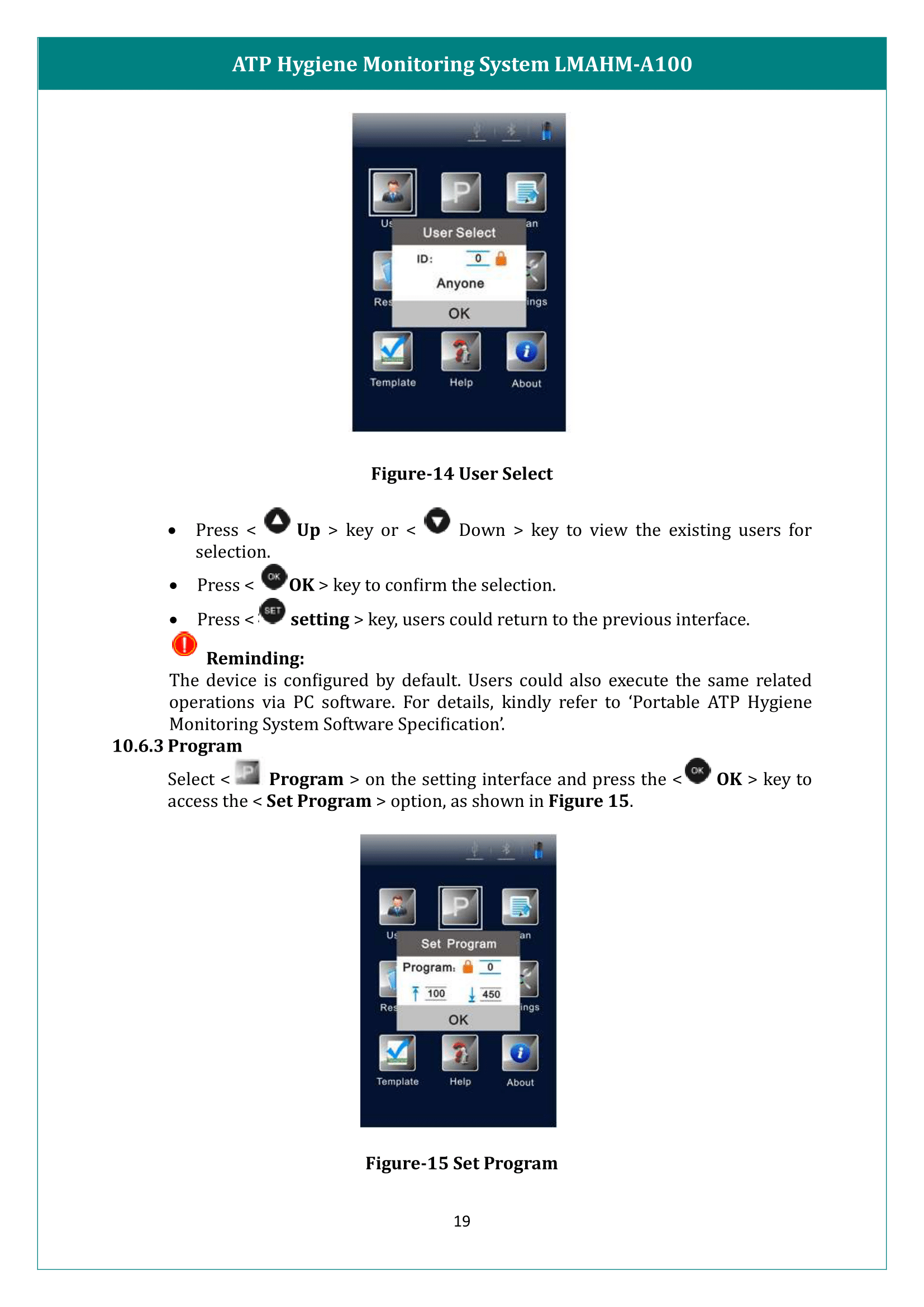 ATP Hygiene Monitoring System LMAHM-A100 Manual
