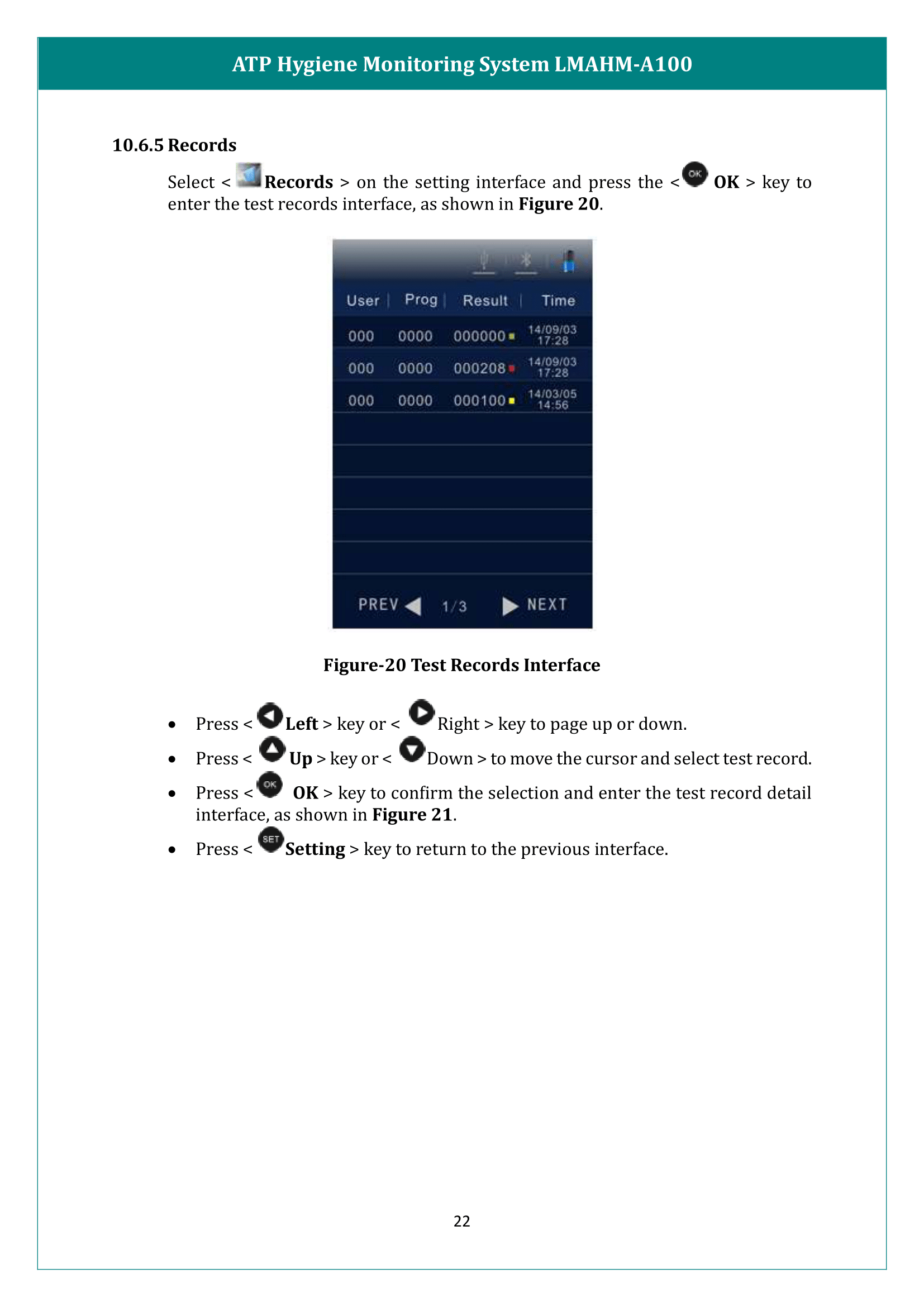 ATP Hygiene Monitoring System LMAHM-A100 Manual