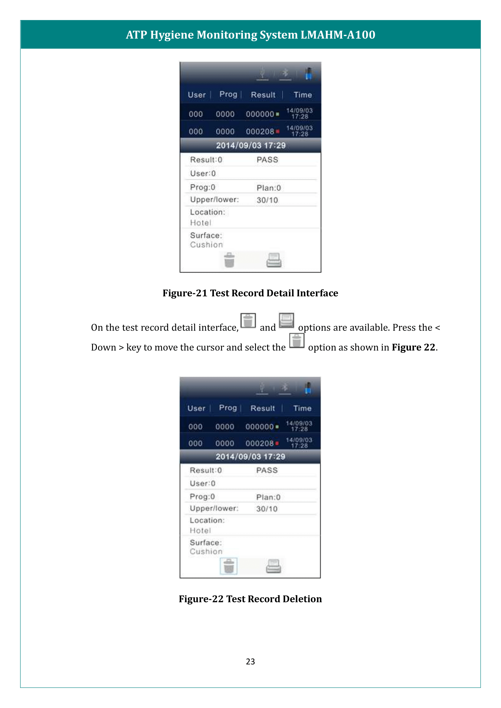 ATP Hygiene Monitoring System LMAHM-A100 Manual
