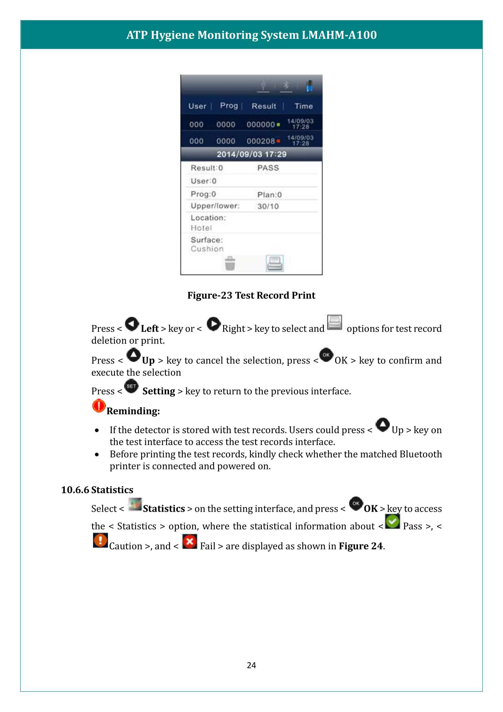 ATP Hygiene Monitoring System LMAHM-A100 Manual