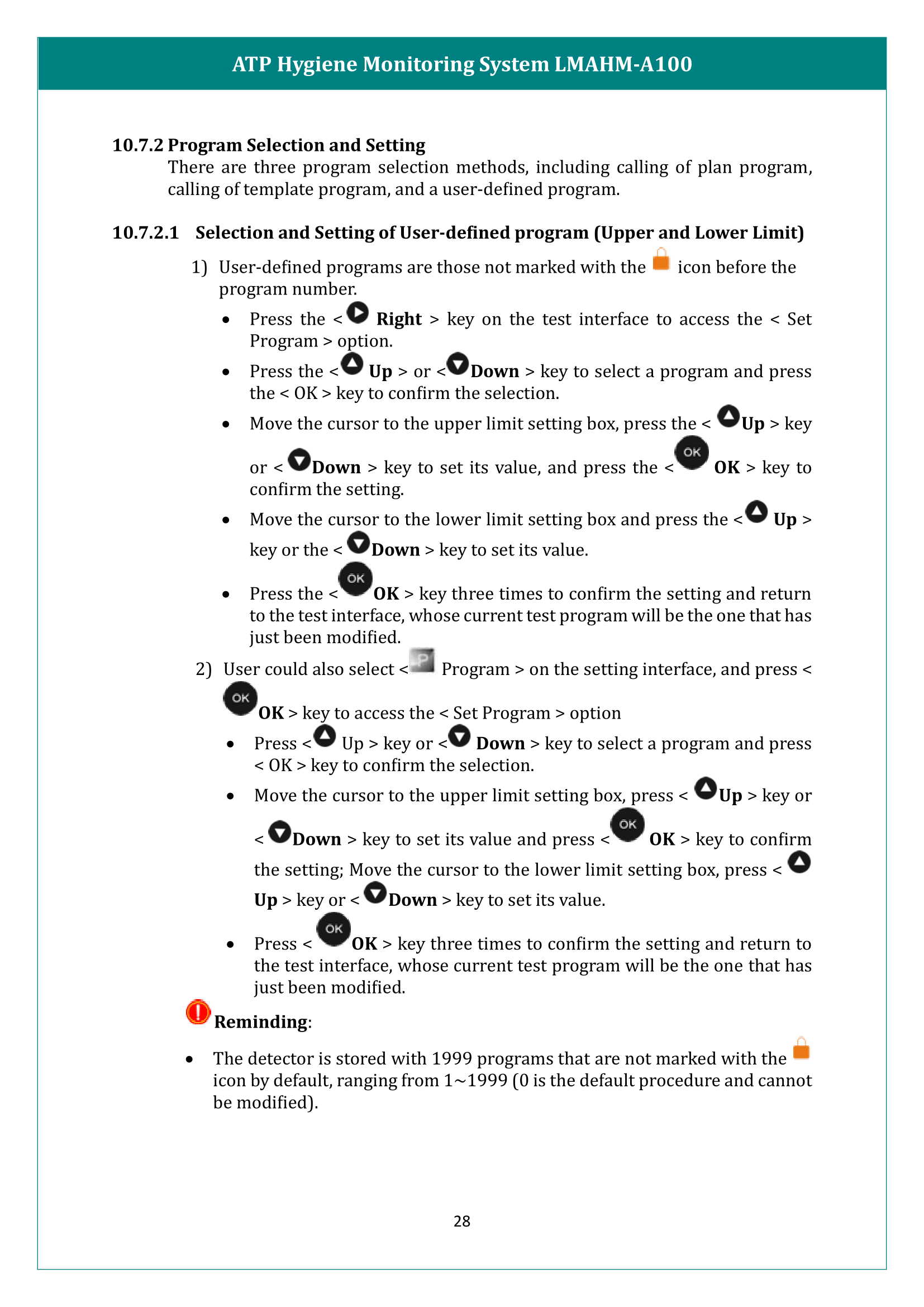 ATP Hygiene Monitoring System LMAHM-A100 Manual