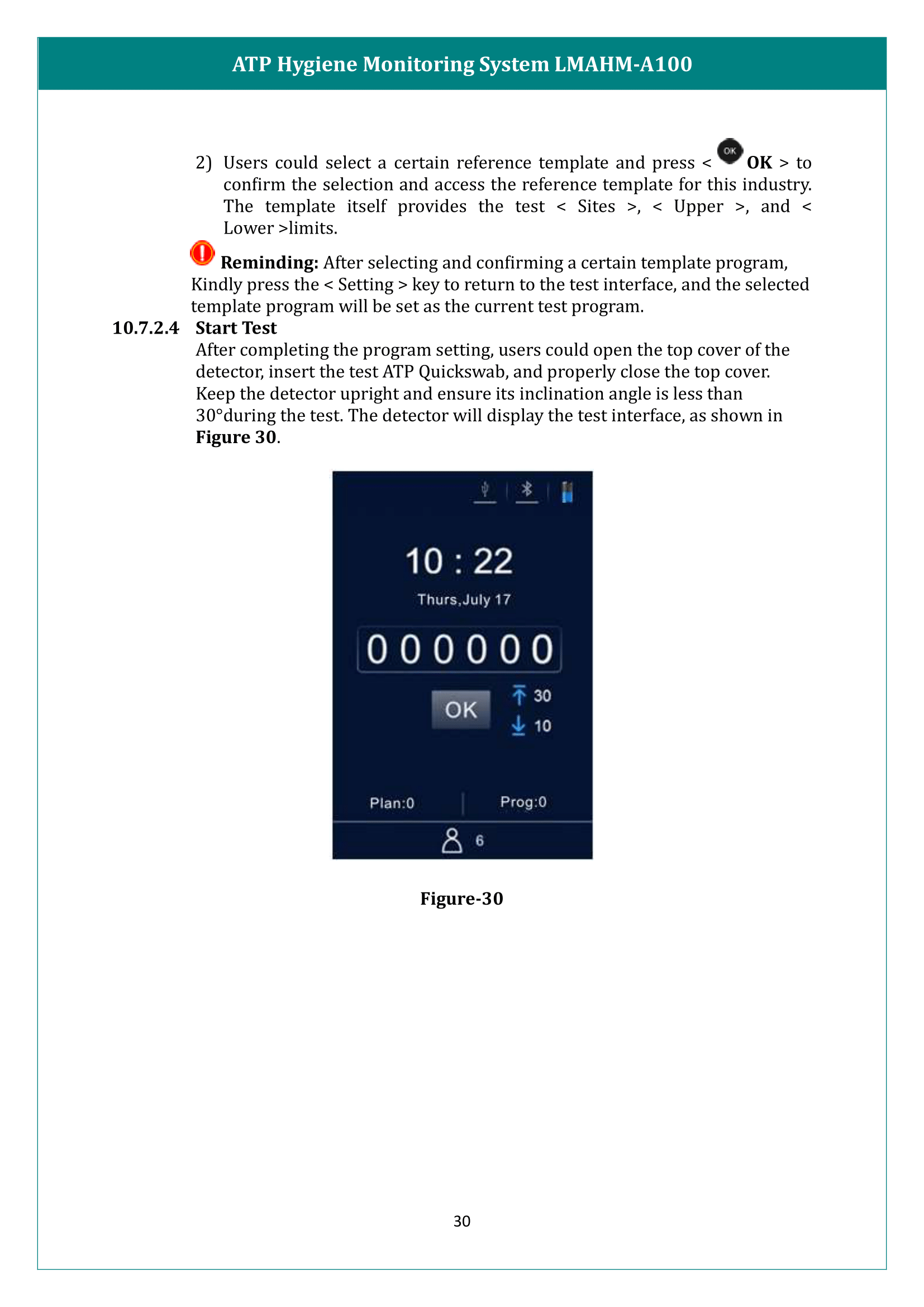 ATP Hygiene Monitoring System LMAHM-A100 Manual