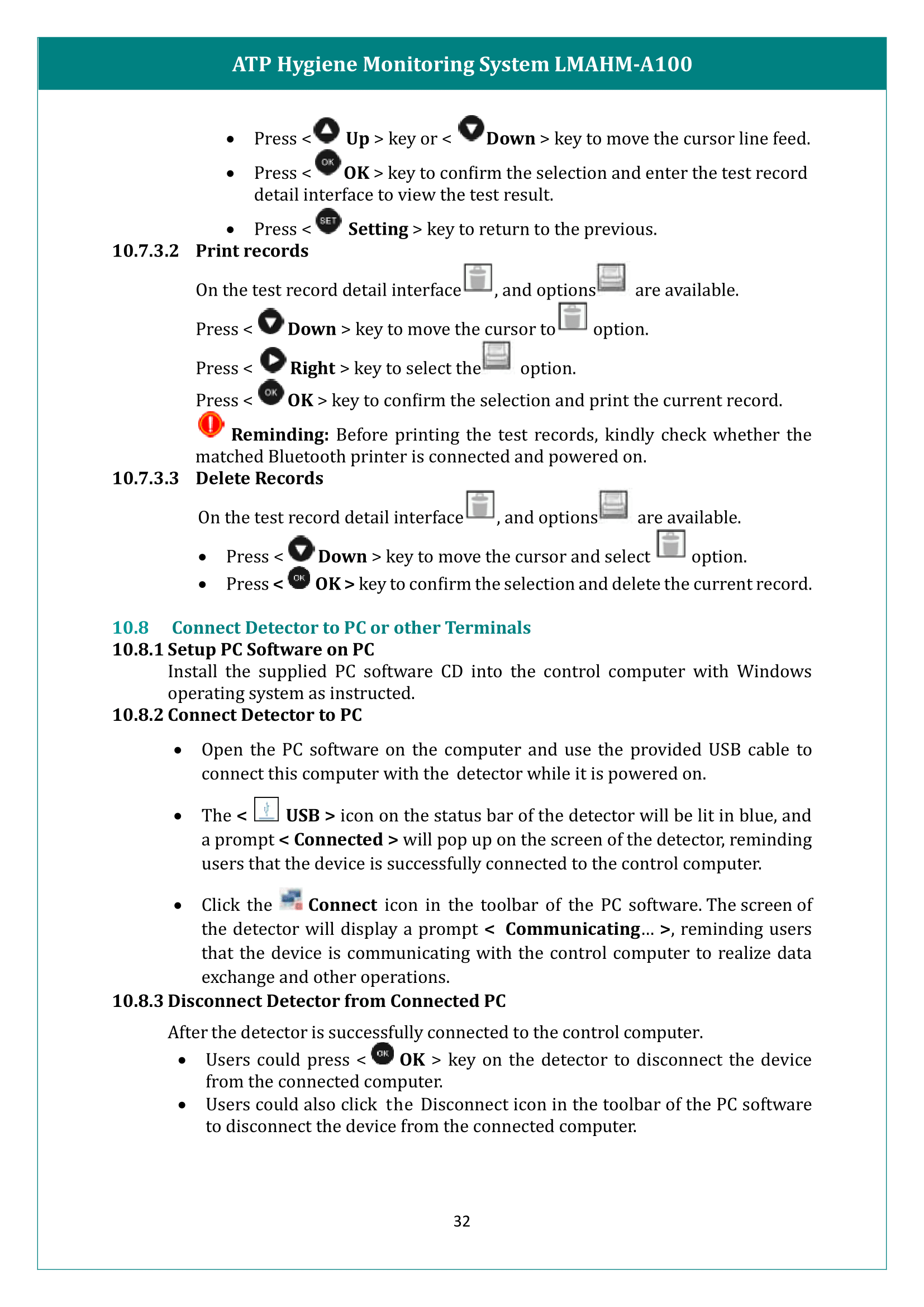ATP Hygiene Monitoring System LMAHM-A100 Manual