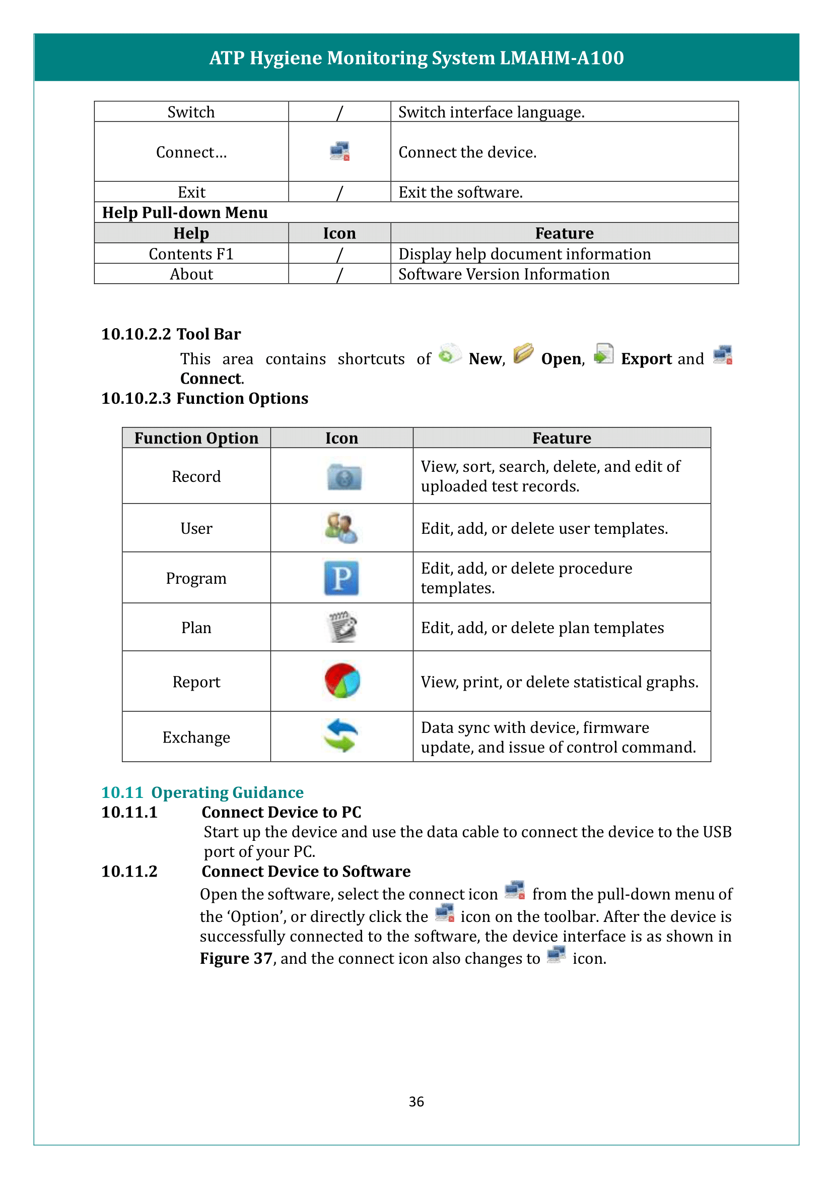 ATP Hygiene Monitoring System LMAHM-A100 Manual