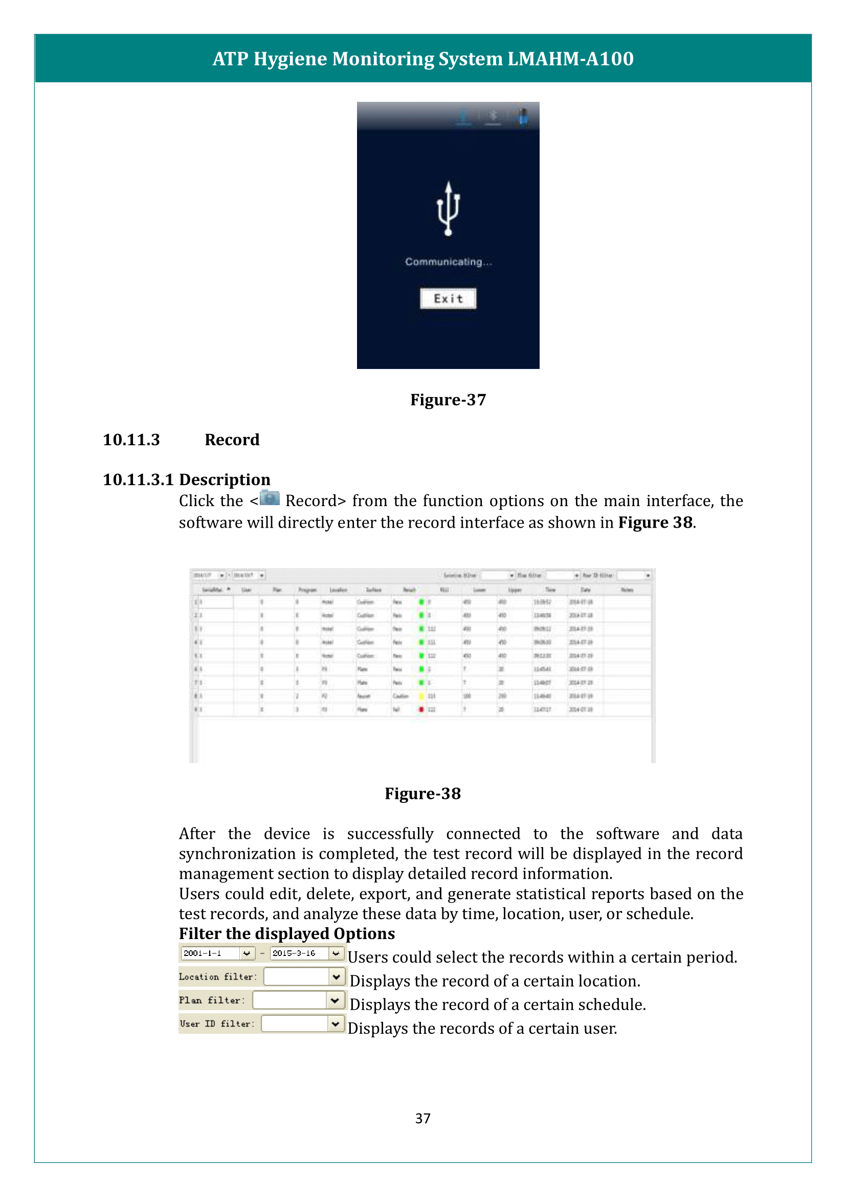 ATP Hygiene Monitoring System LMAHM-A100 Manual