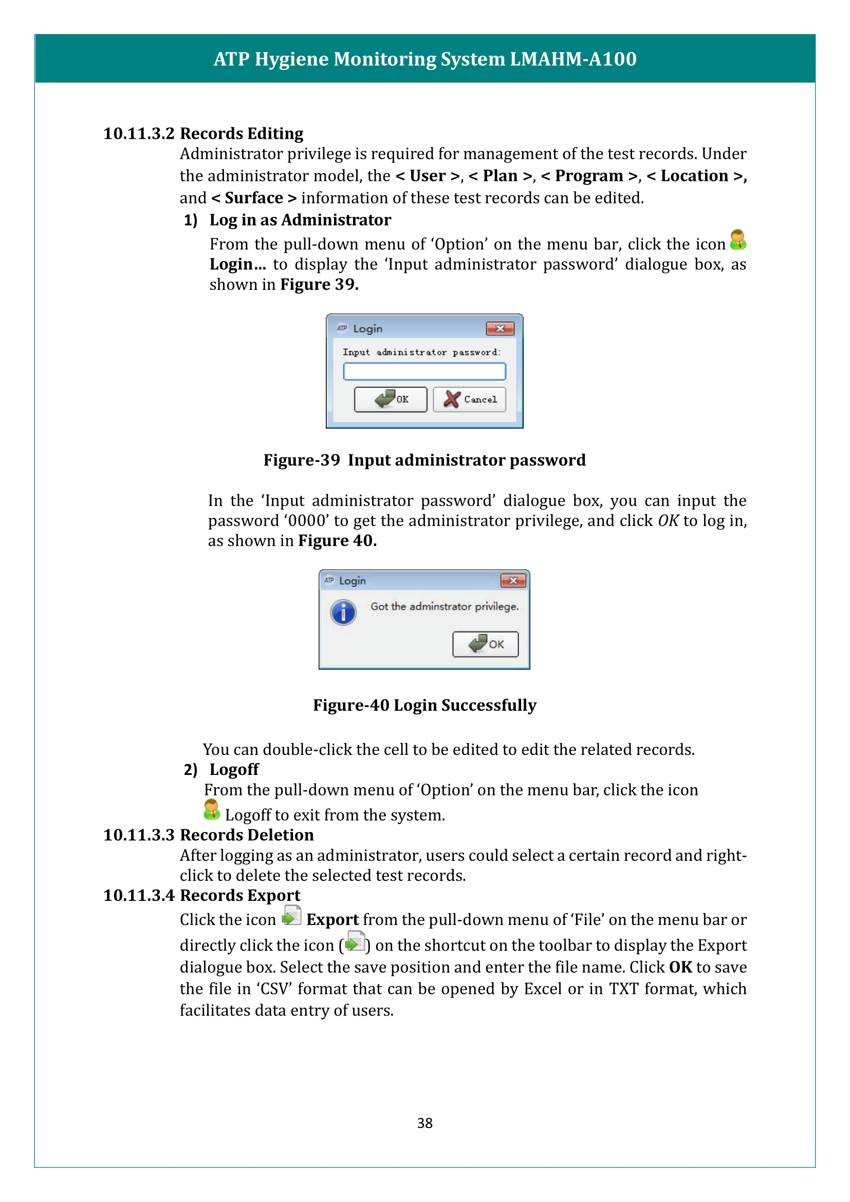 ATP Hygiene Monitoring System LMAHM-A100 Manual