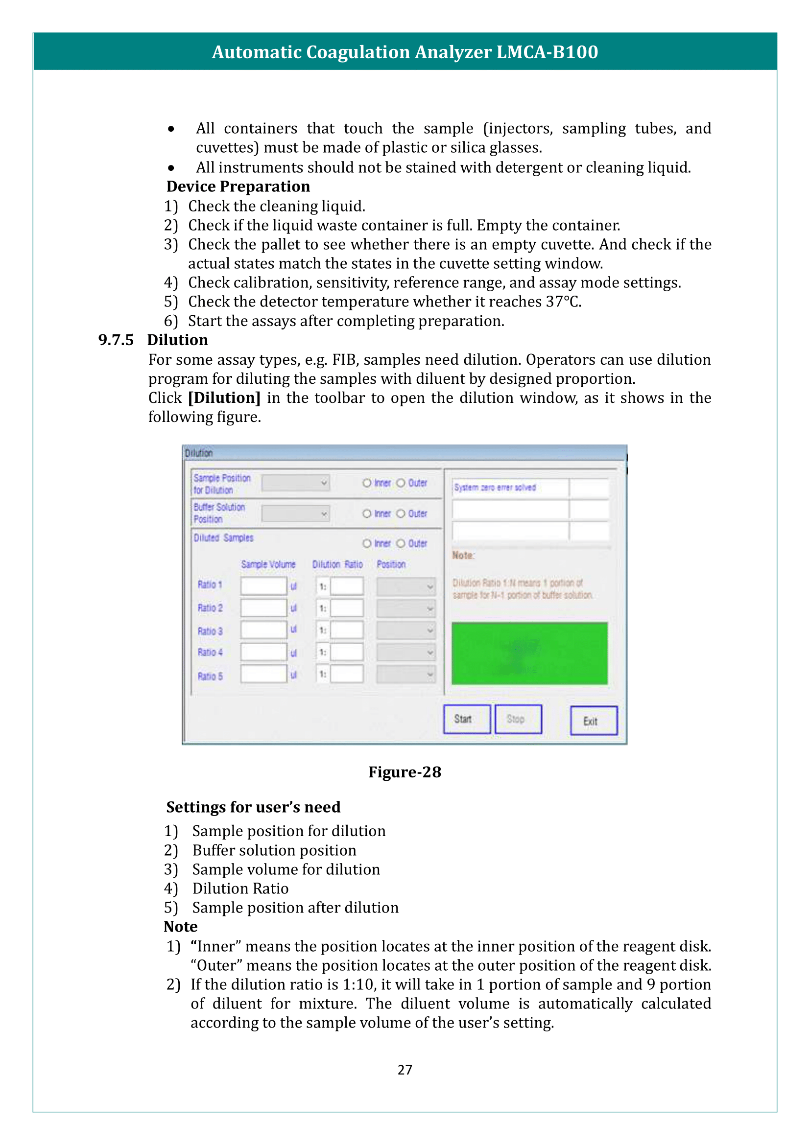 Automatic Coagulation Analyzer LMCA-B100 Manual