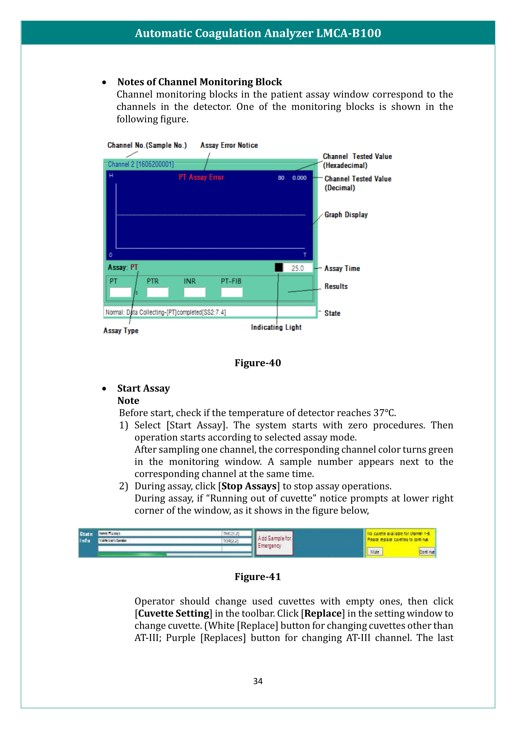 Automatic Coagulation Analyzer LMCA-B100 Manual