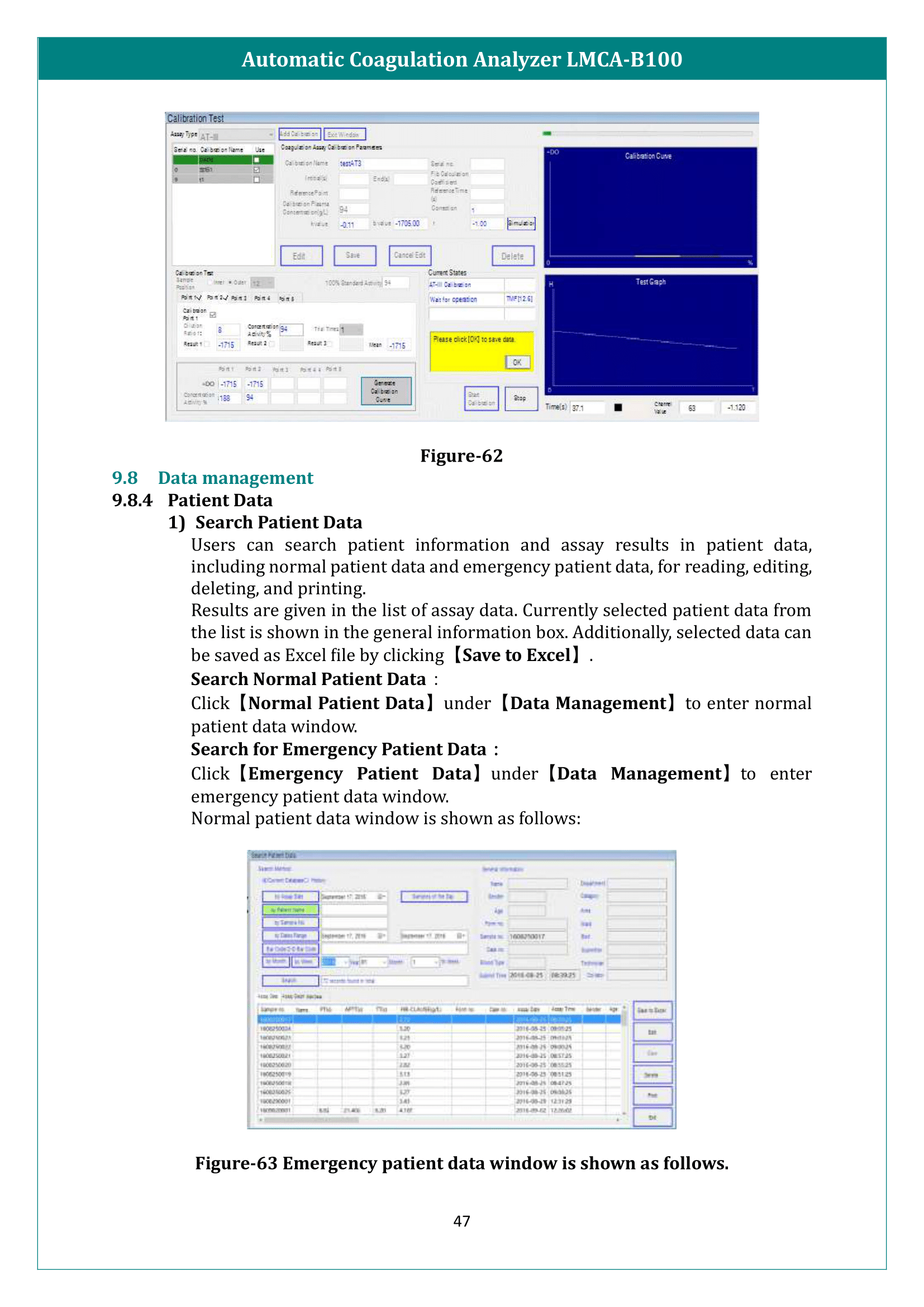 Automatic Coagulation Analyzer LMCA-B100 Manual
