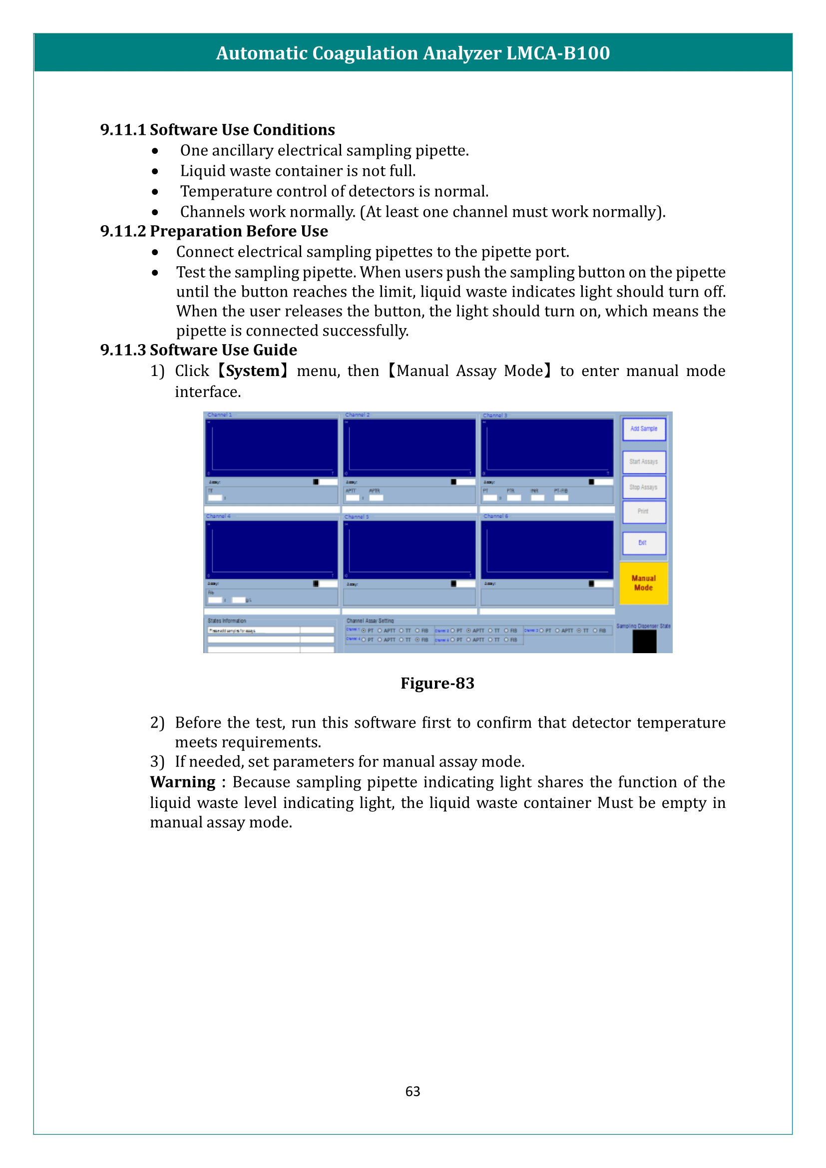 Automatic Coagulation Analyzer LMCA-B100 Manual