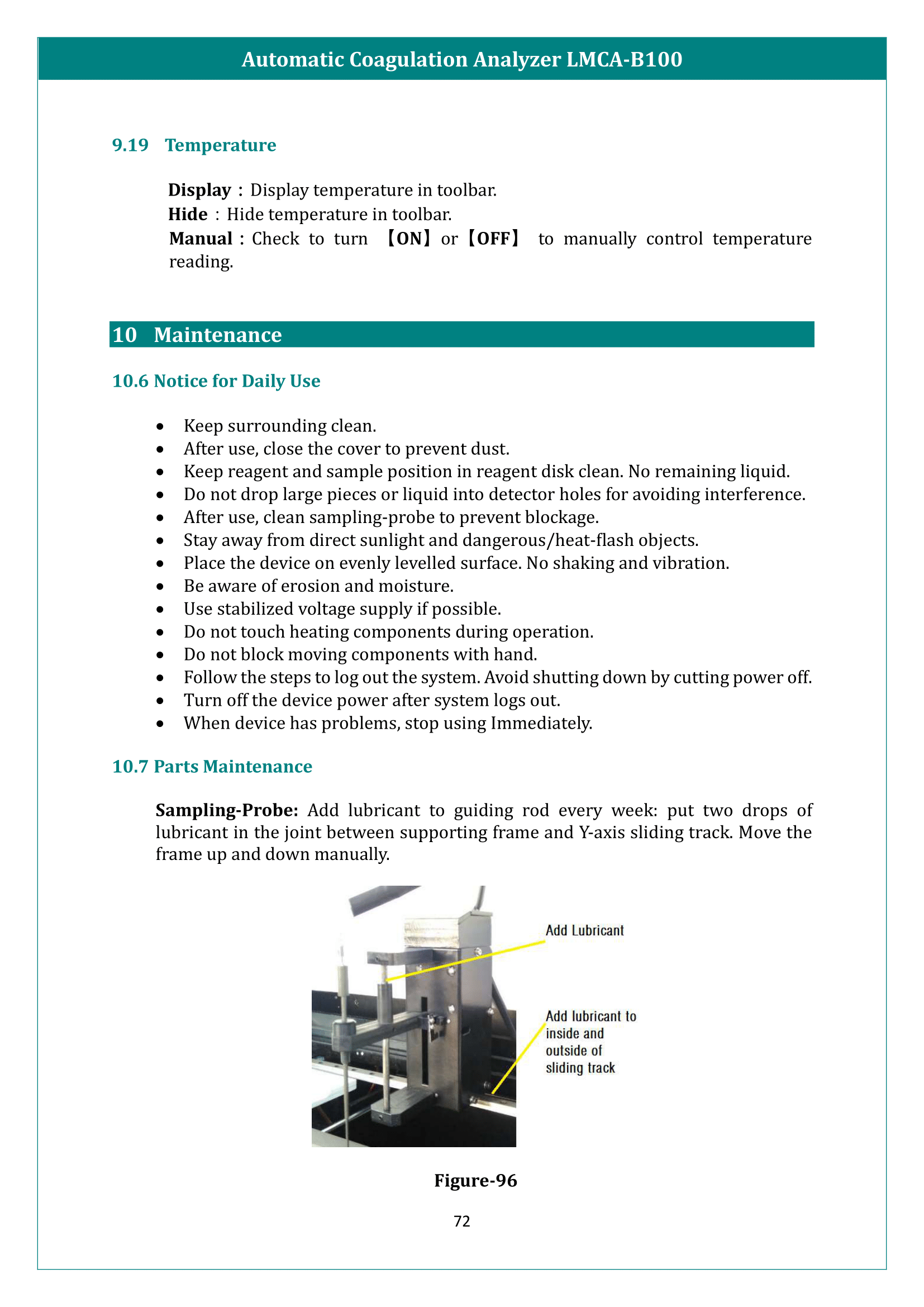 Automatic Coagulation Analyzer LMCA-B100 Manual