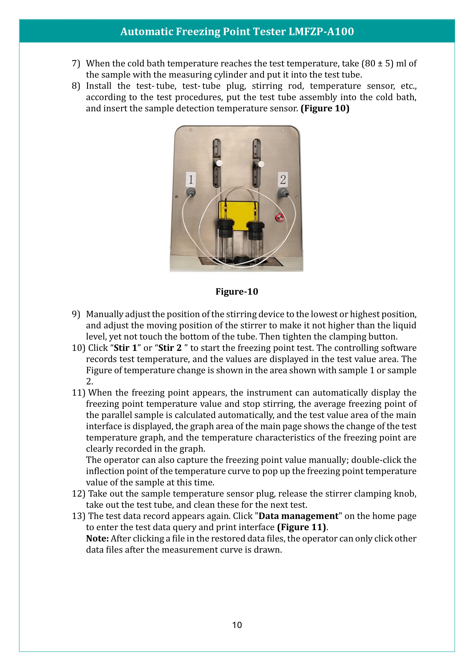 Automatic Freezing Point Tester LMFZP-A100 Manual
