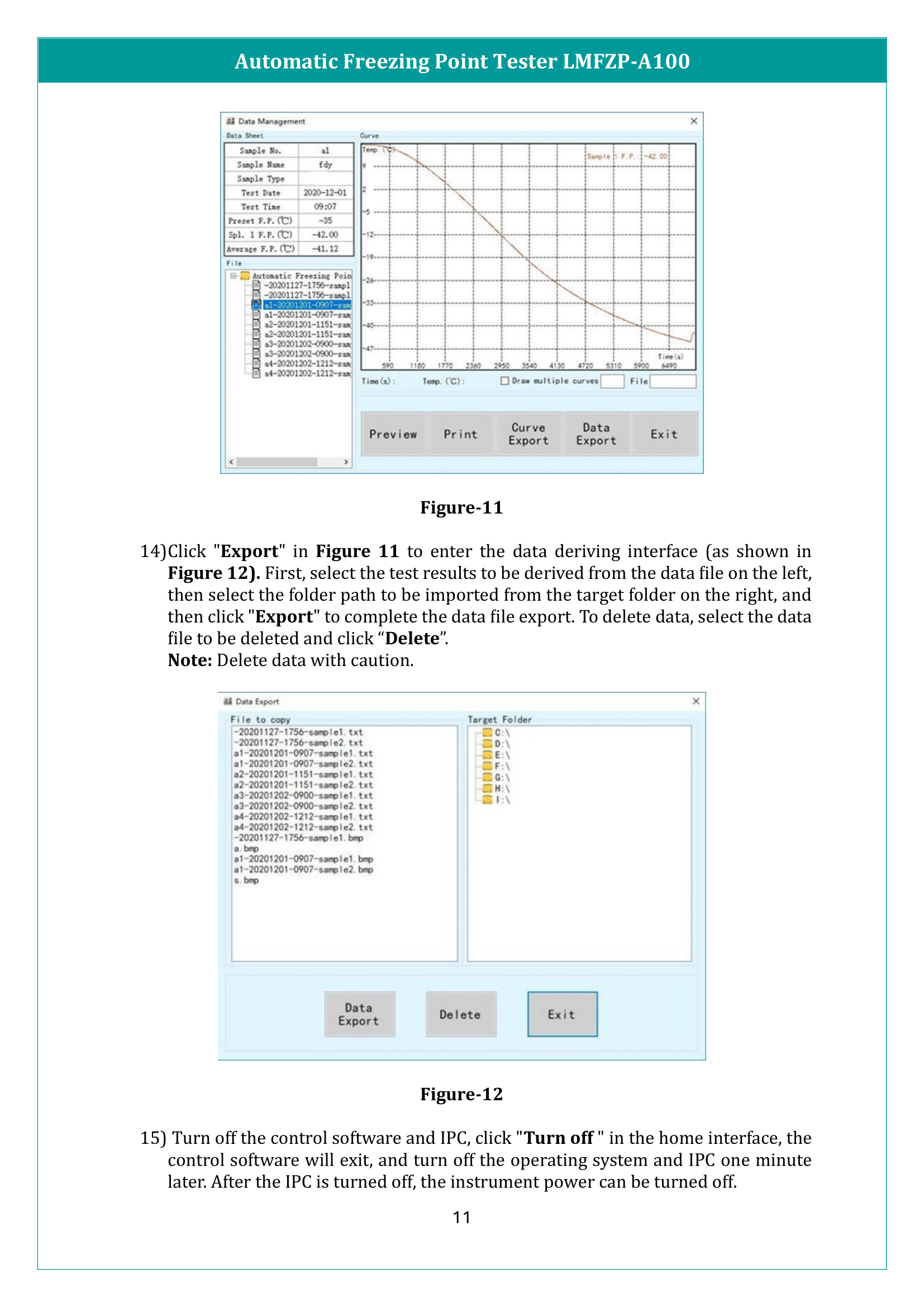 Automatic Freezing Point Tester LMFZP-A100 Manual