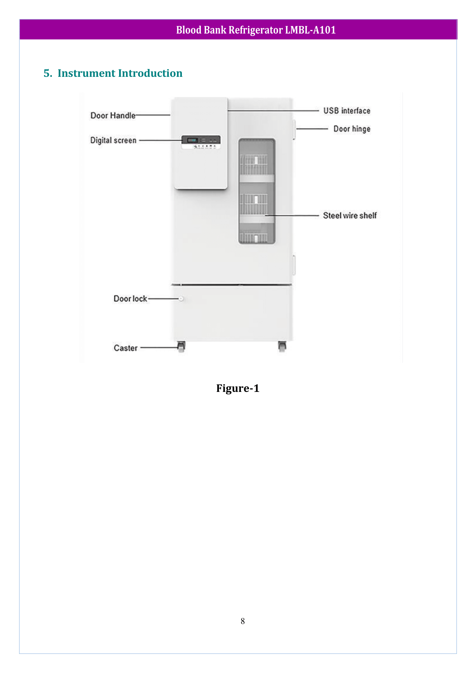 Blood Bank Refrigerator LMBL-A101 Manual