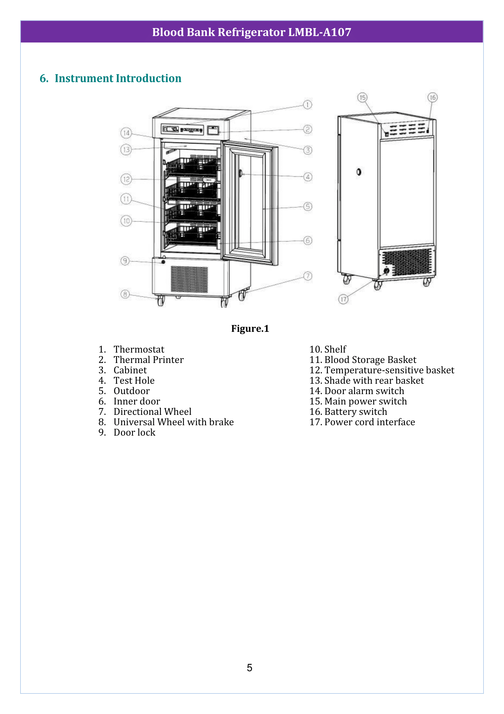 Blood Bank Refrigerator LMBL-A107 Manual