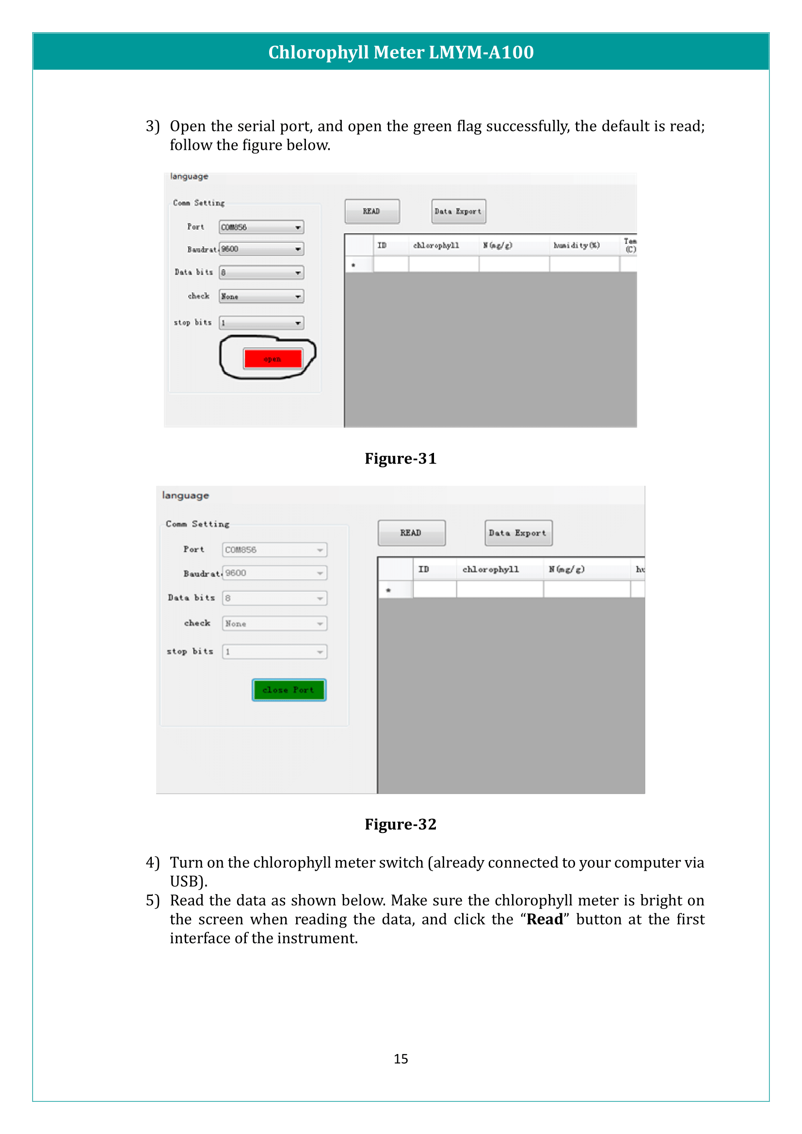 Chlorophyll Meter LMYM-A100 Manual