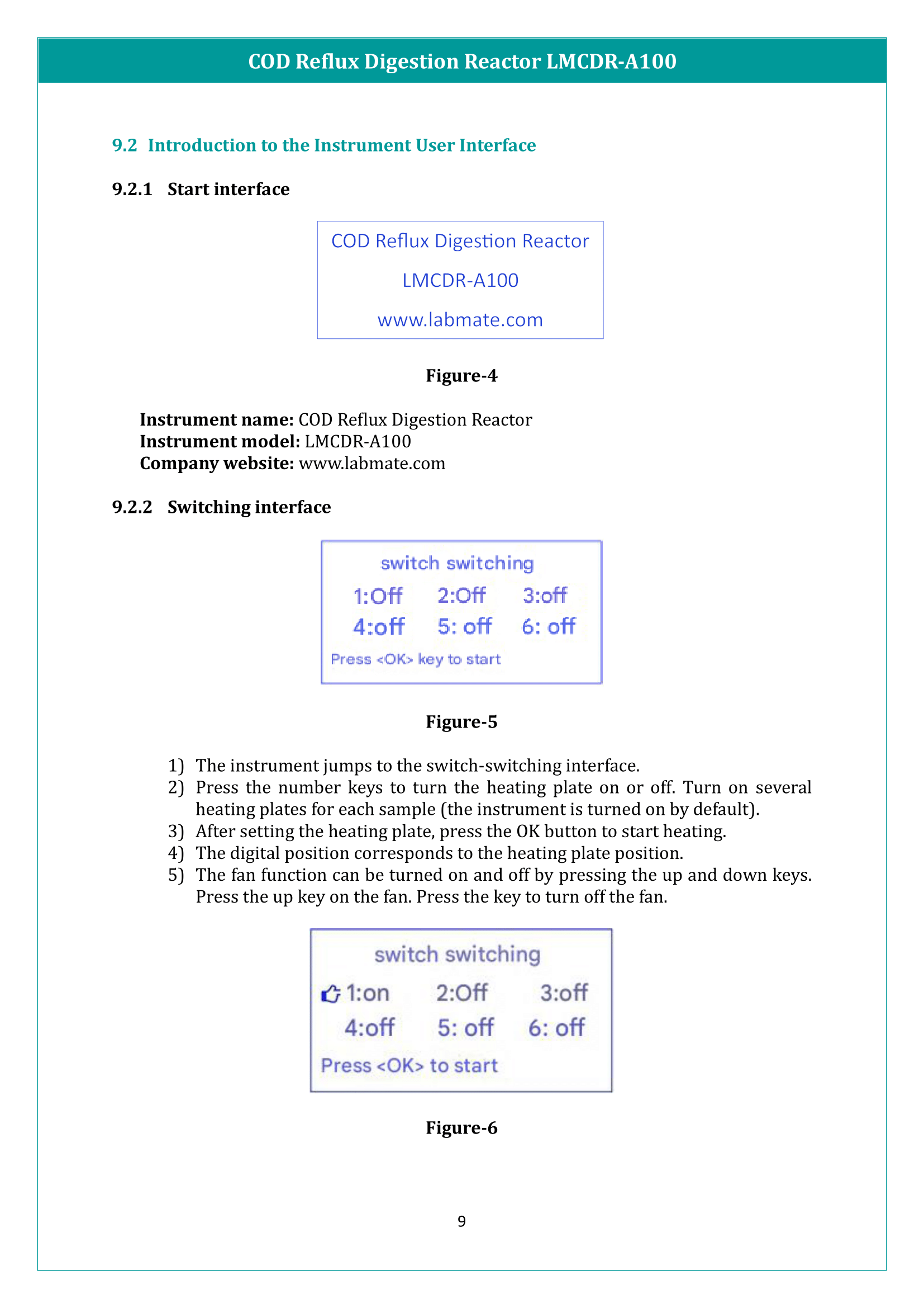 COD Reflux Digestion Reactor LMCDR-A100 Manual