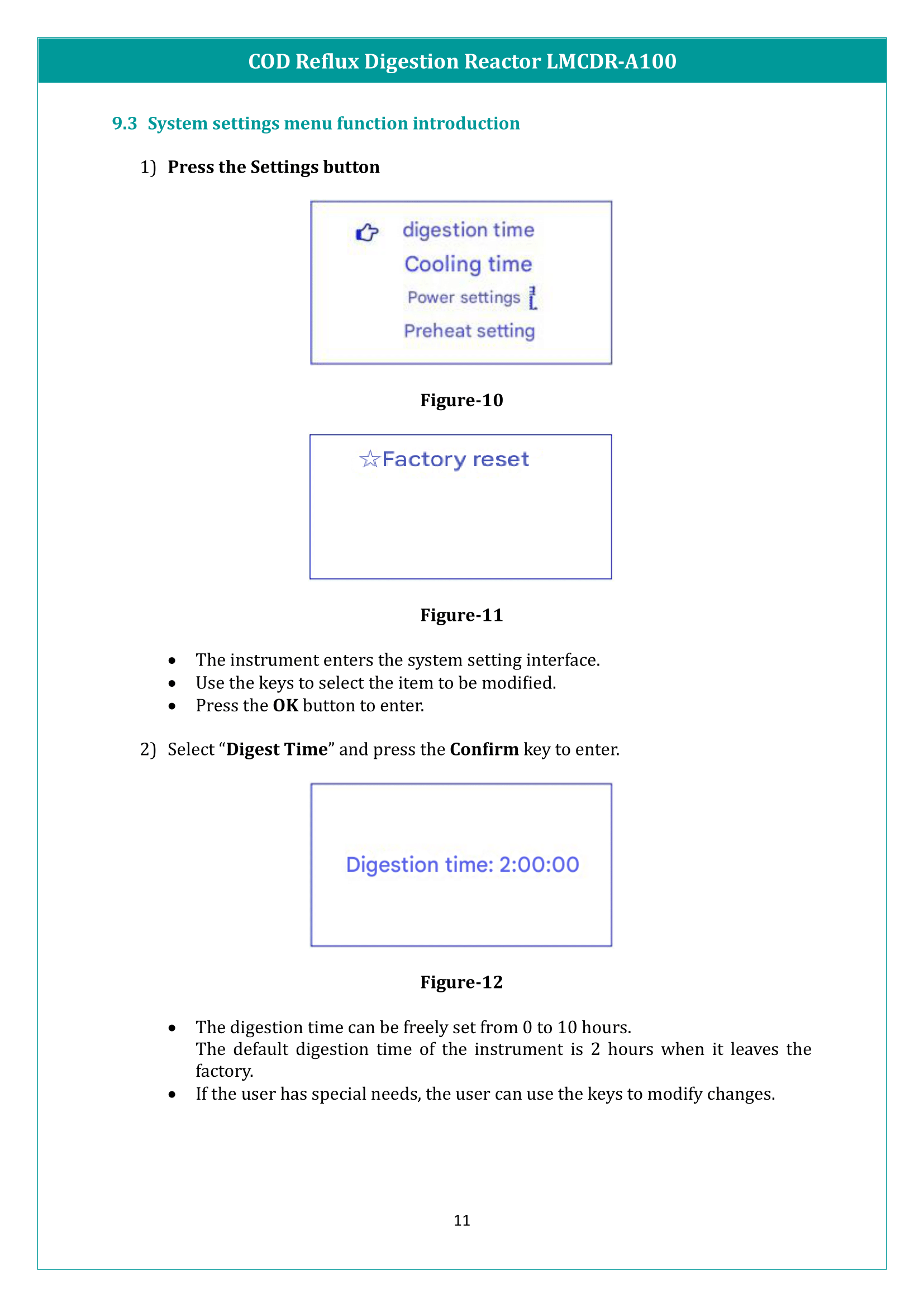 COD Reflux Digestion Reactor LMCDR-A100 Manual
