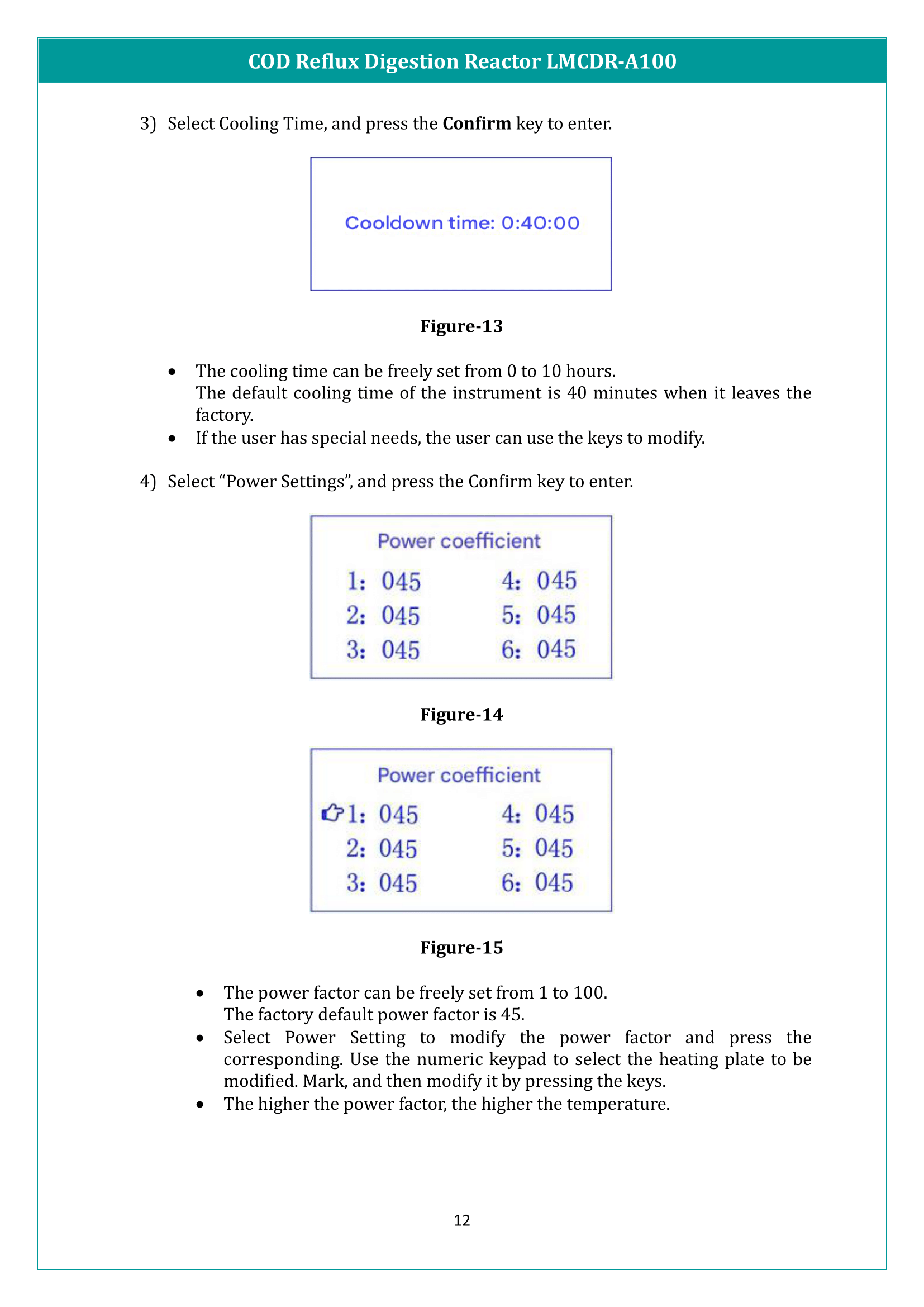 COD Reflux Digestion Reactor LMCDR-A100 Manual