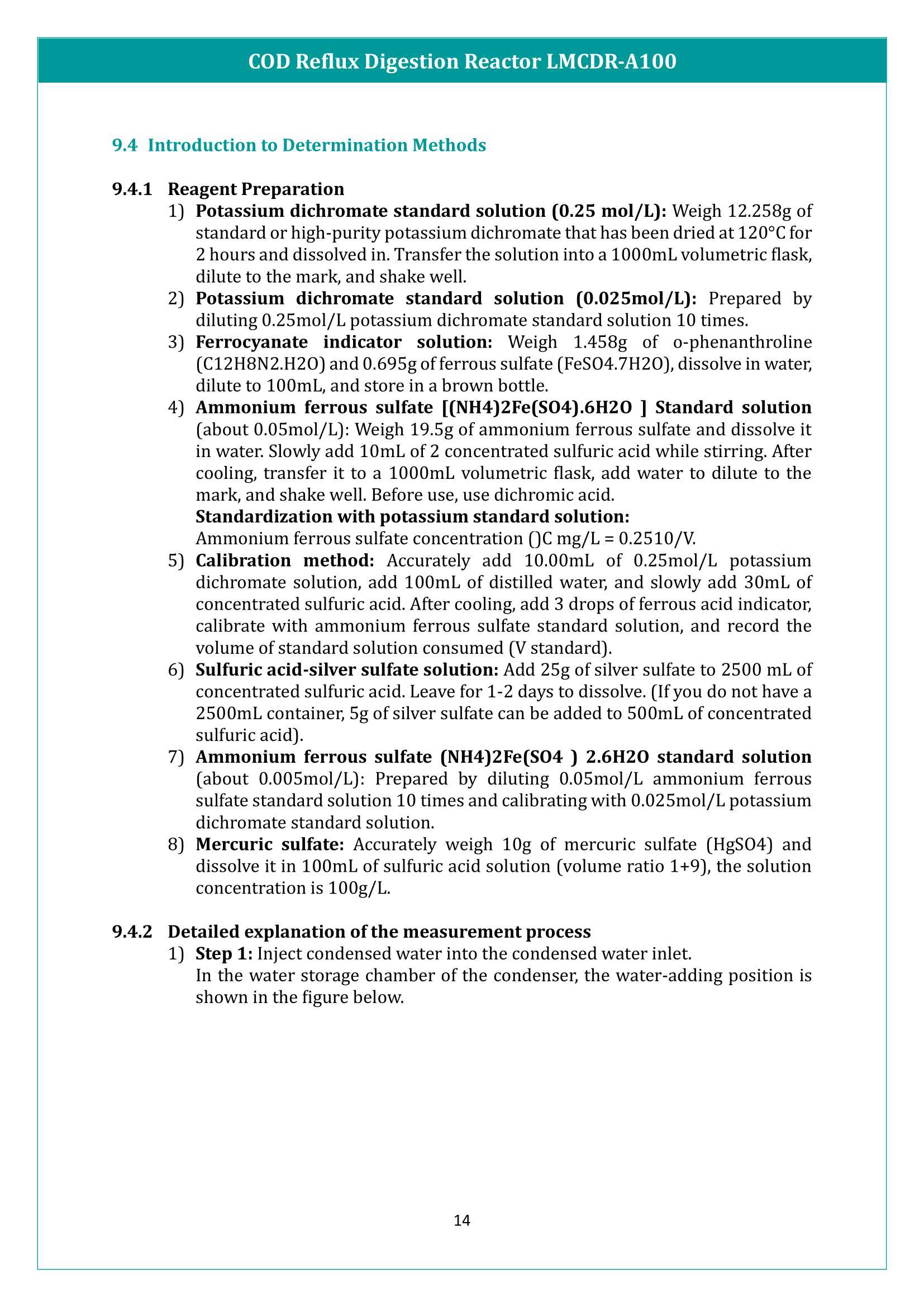 COD Reflux Digestion Reactor LMCDR-A100 Manual