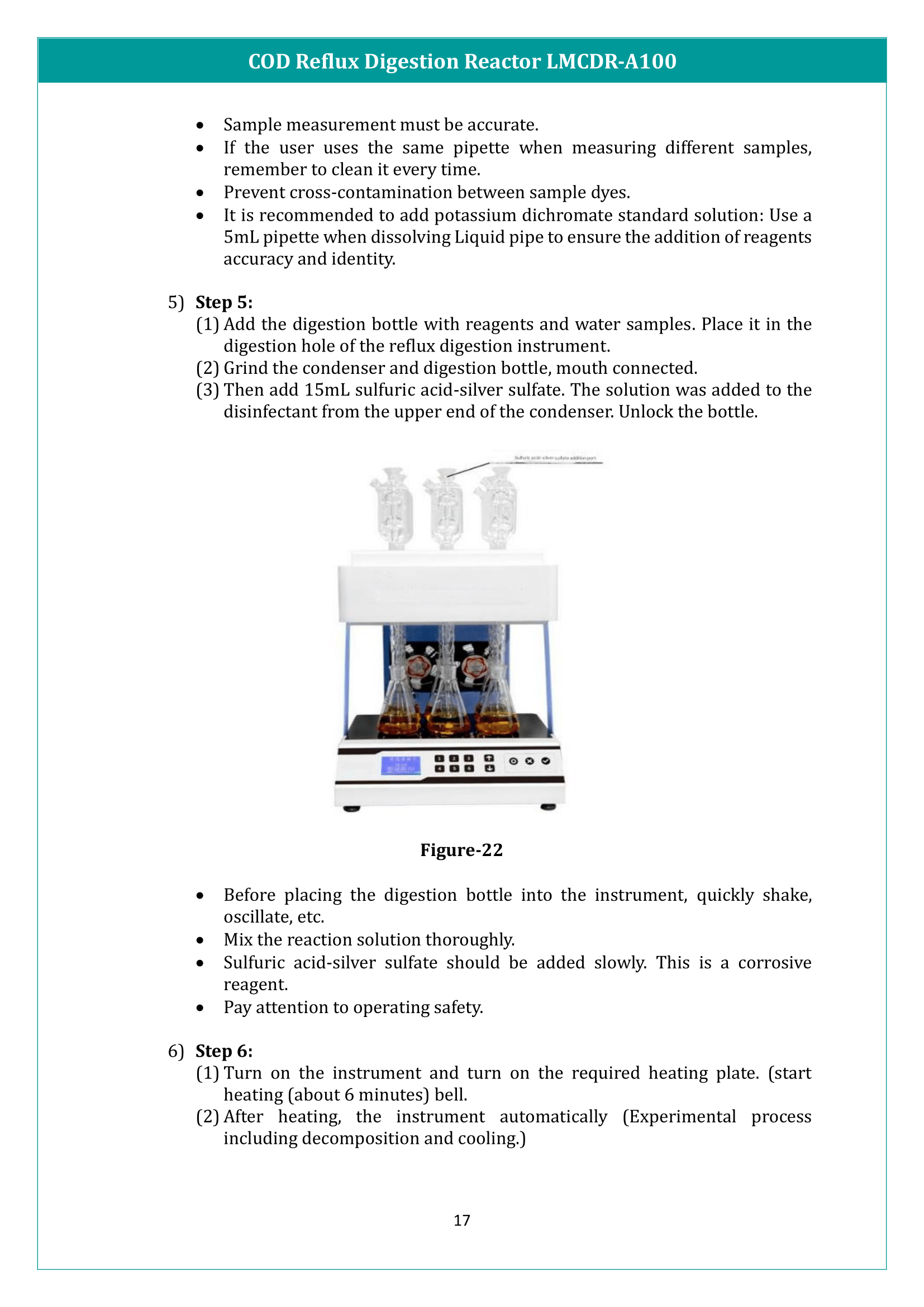 COD Reflux Digestion Reactor LMCDR-A100 Manual