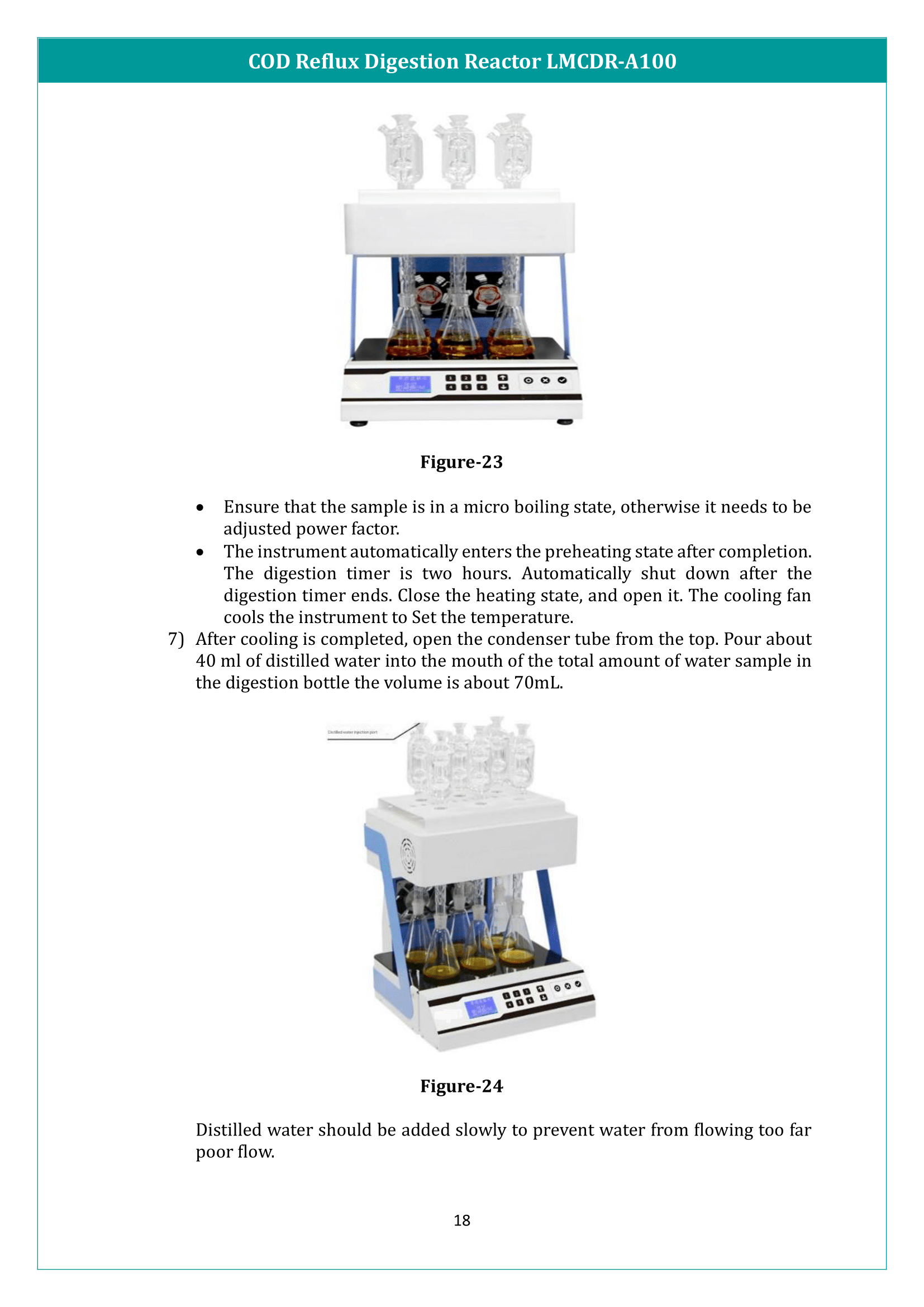 COD Reflux Digestion Reactor LMCDR-A100 Manual