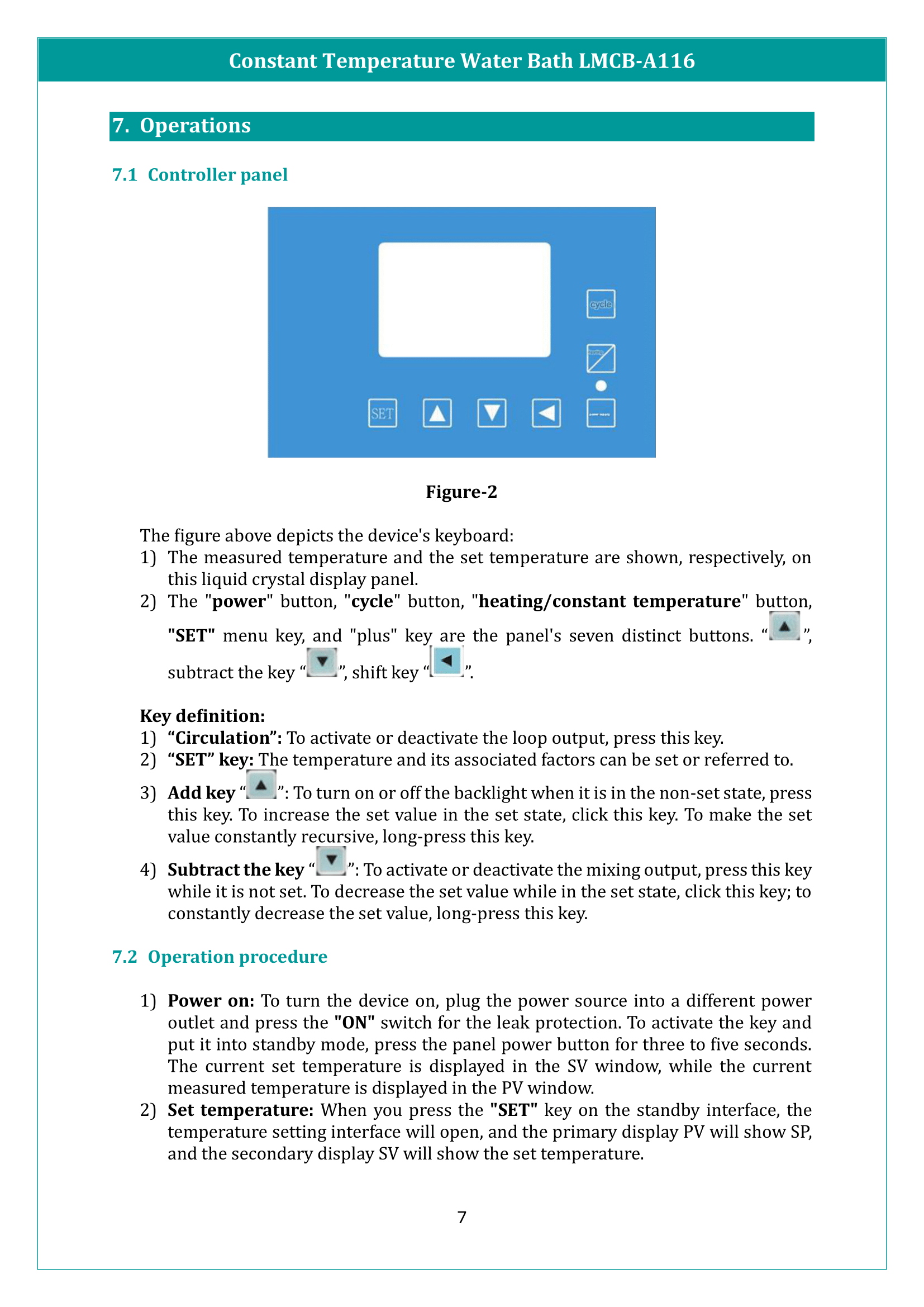 Constant Temperature Water Bath LMCB-A116 Manual