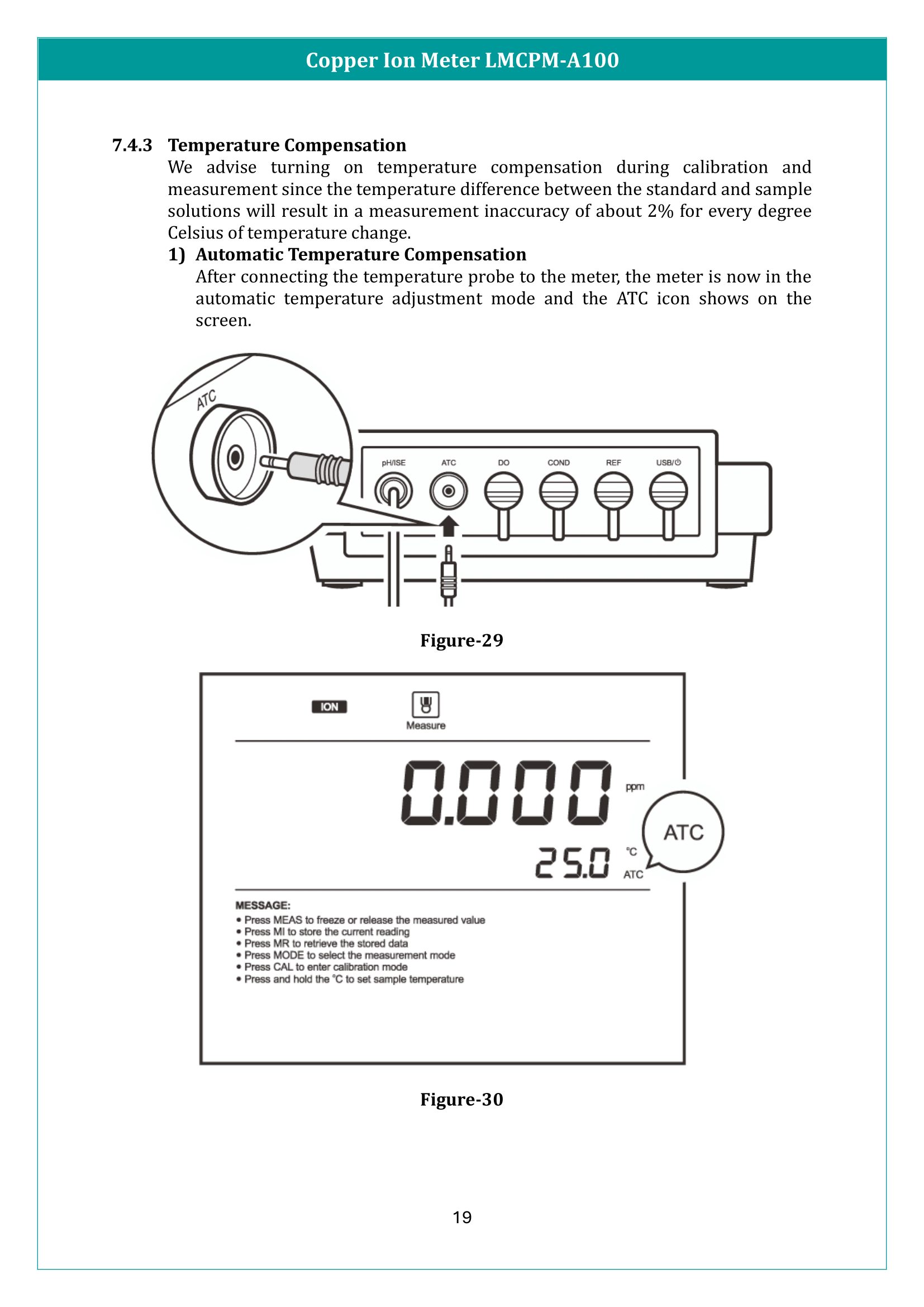 Copper Ion Meter LMCPM-A100 Manual