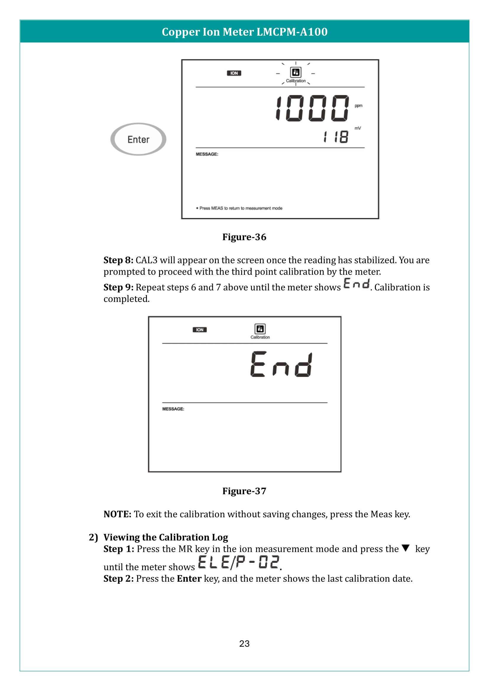 Copper Ion Meter LMCPM-A100 Manual