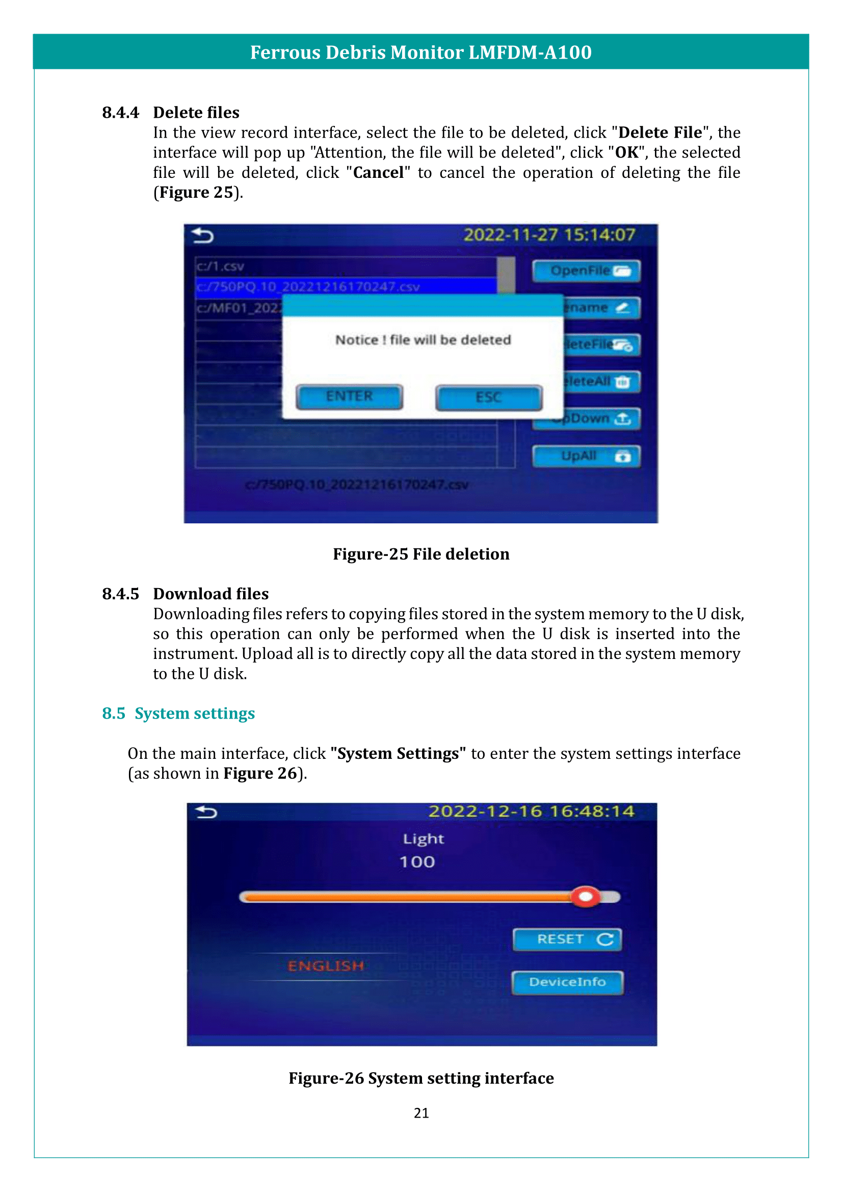 Ferrous Debris Monitor LMFDM-A100 Manual