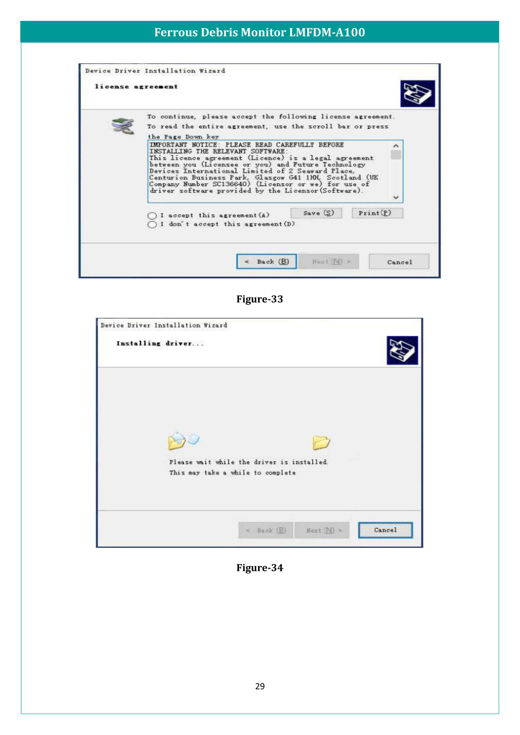 Ferrous Debris Monitor LMFDM-A100 Manual