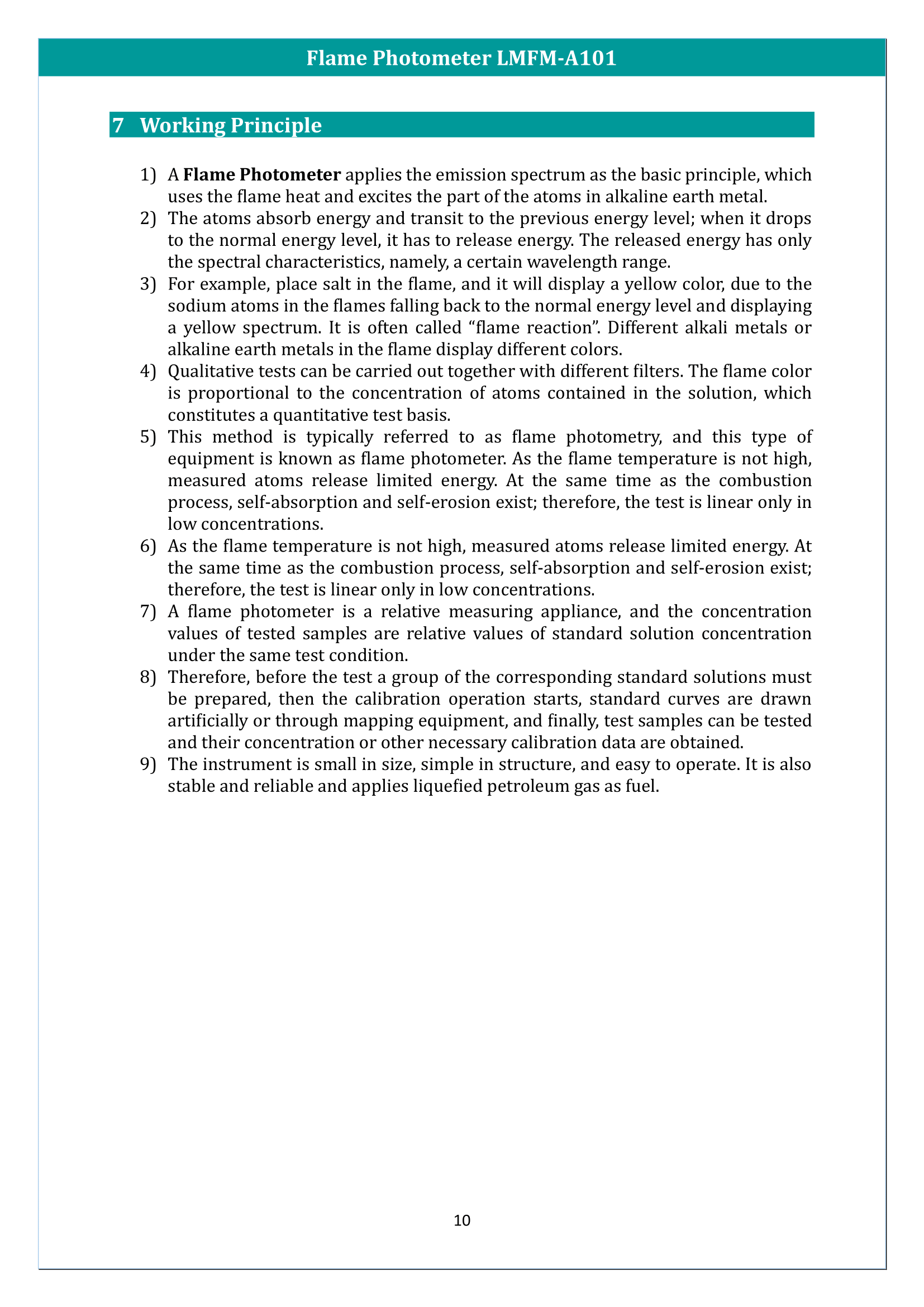 Flame Photometer LMFM-A101 Manual
