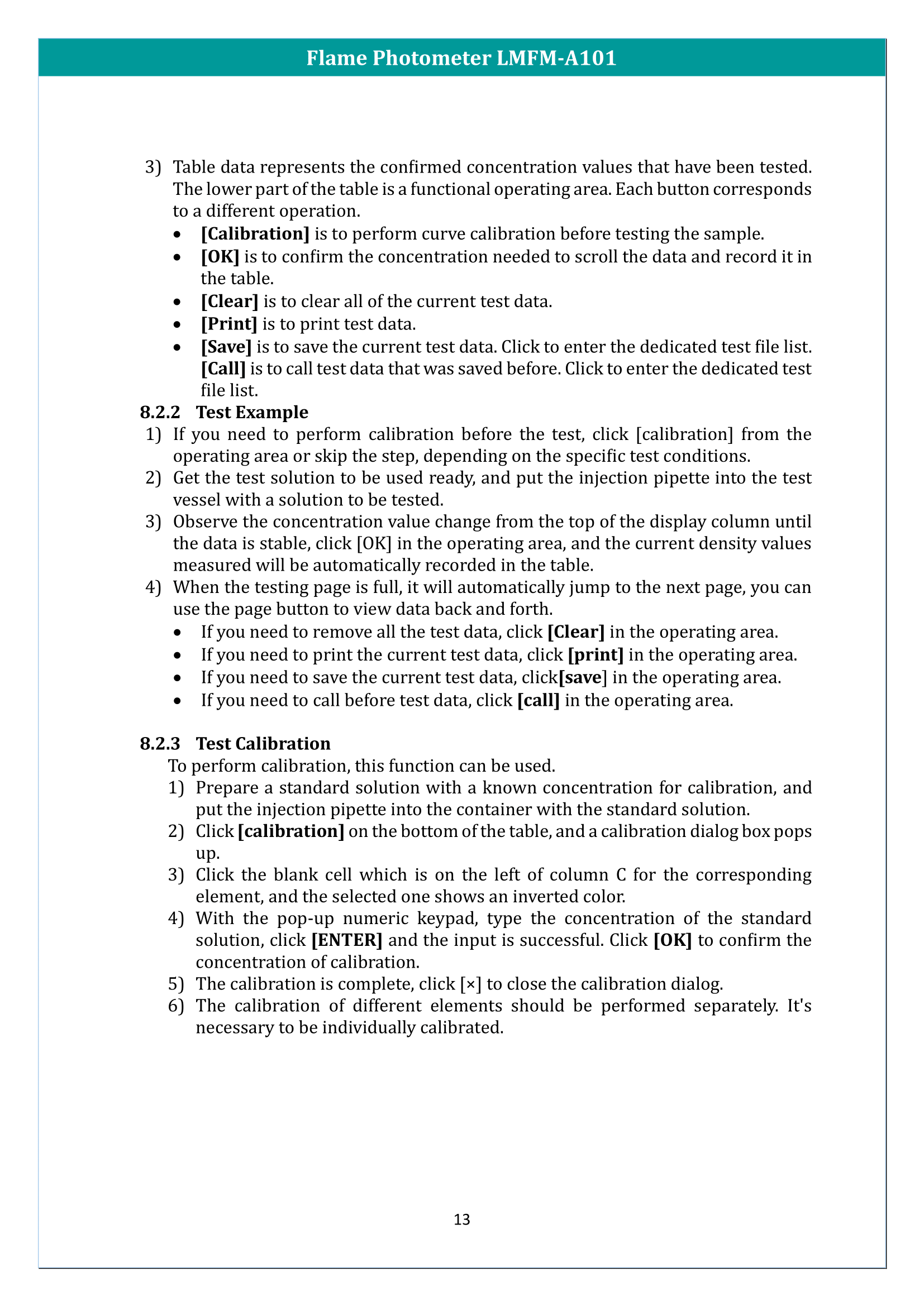 Flame Photometer LMFM-A101 Manual