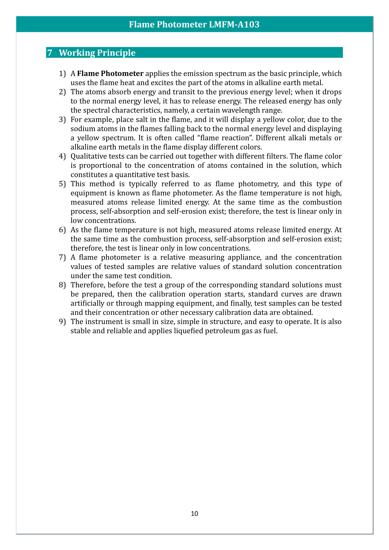 Flame Photometer LMFM-A103 Manual