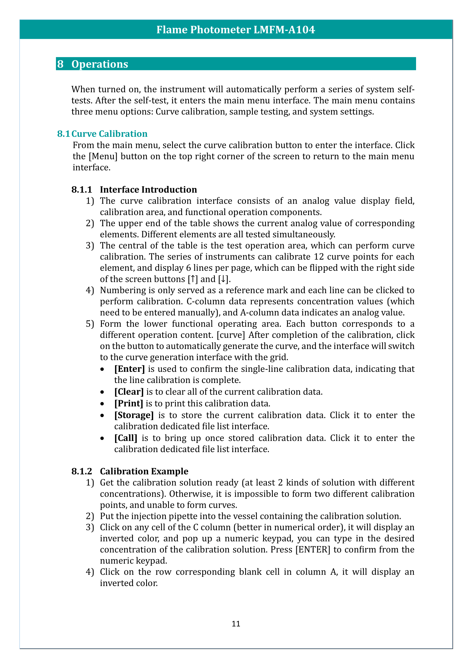 Flame Photometer LMFM-A104 Manual