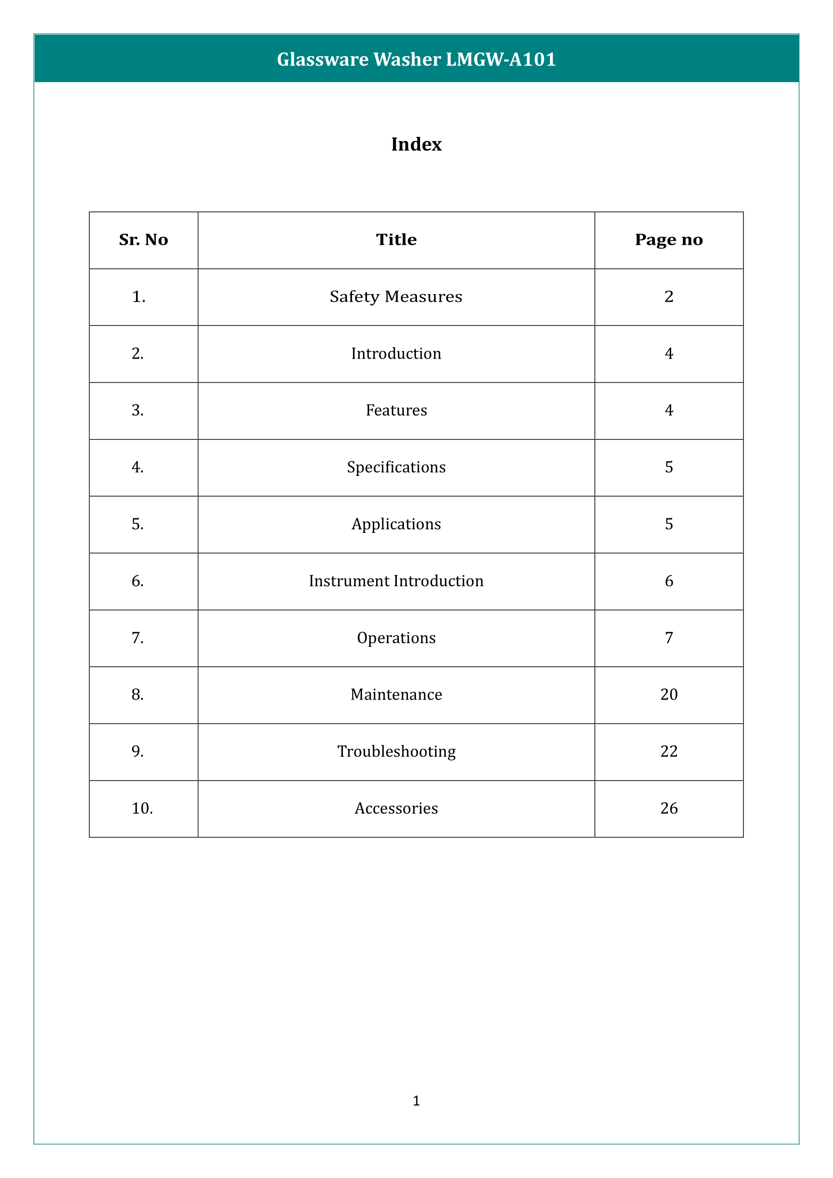 Glassware Washer LMGW-A101 Manual