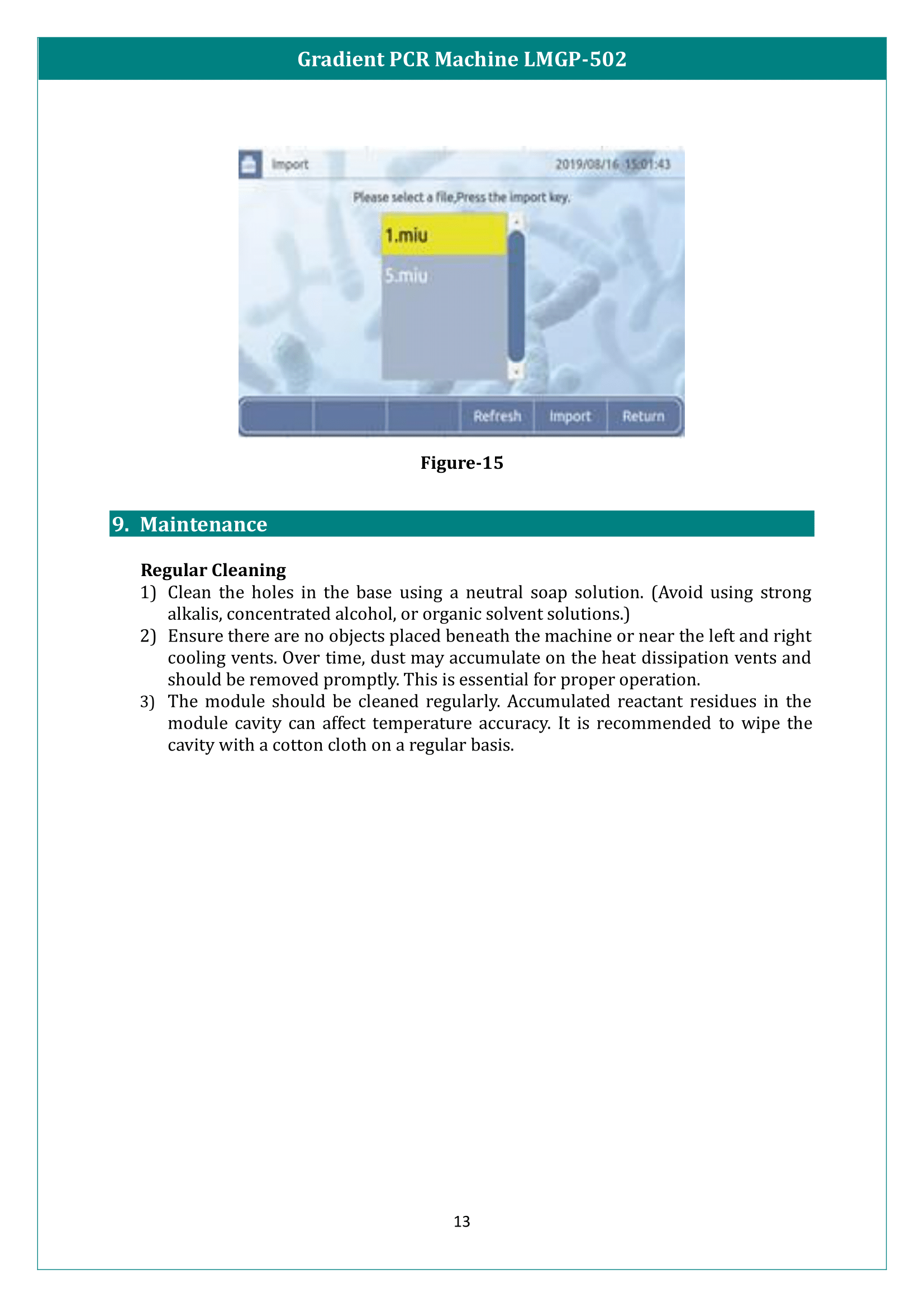 Gradient PCR Machine LMGP-502 Manual