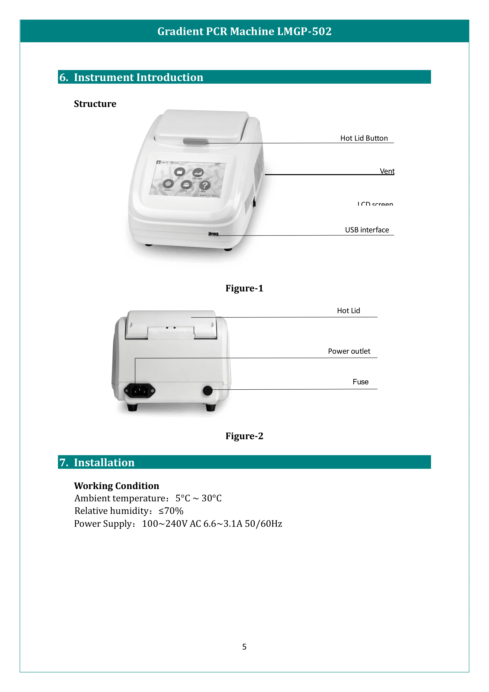 Gradient PCR Machine LMGP-502 Manual