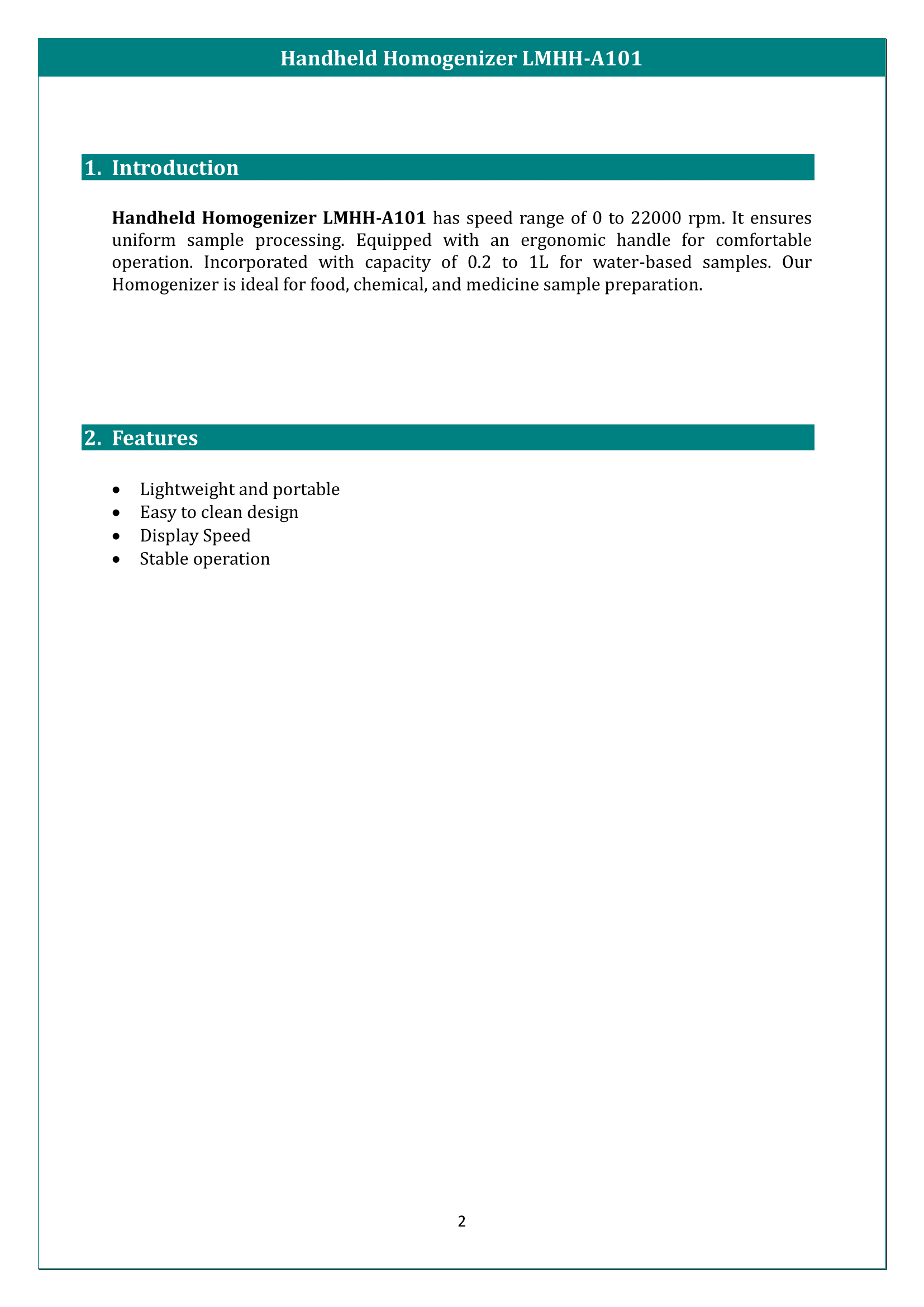 Handheld Homogenizer LMHH-A101 Manual