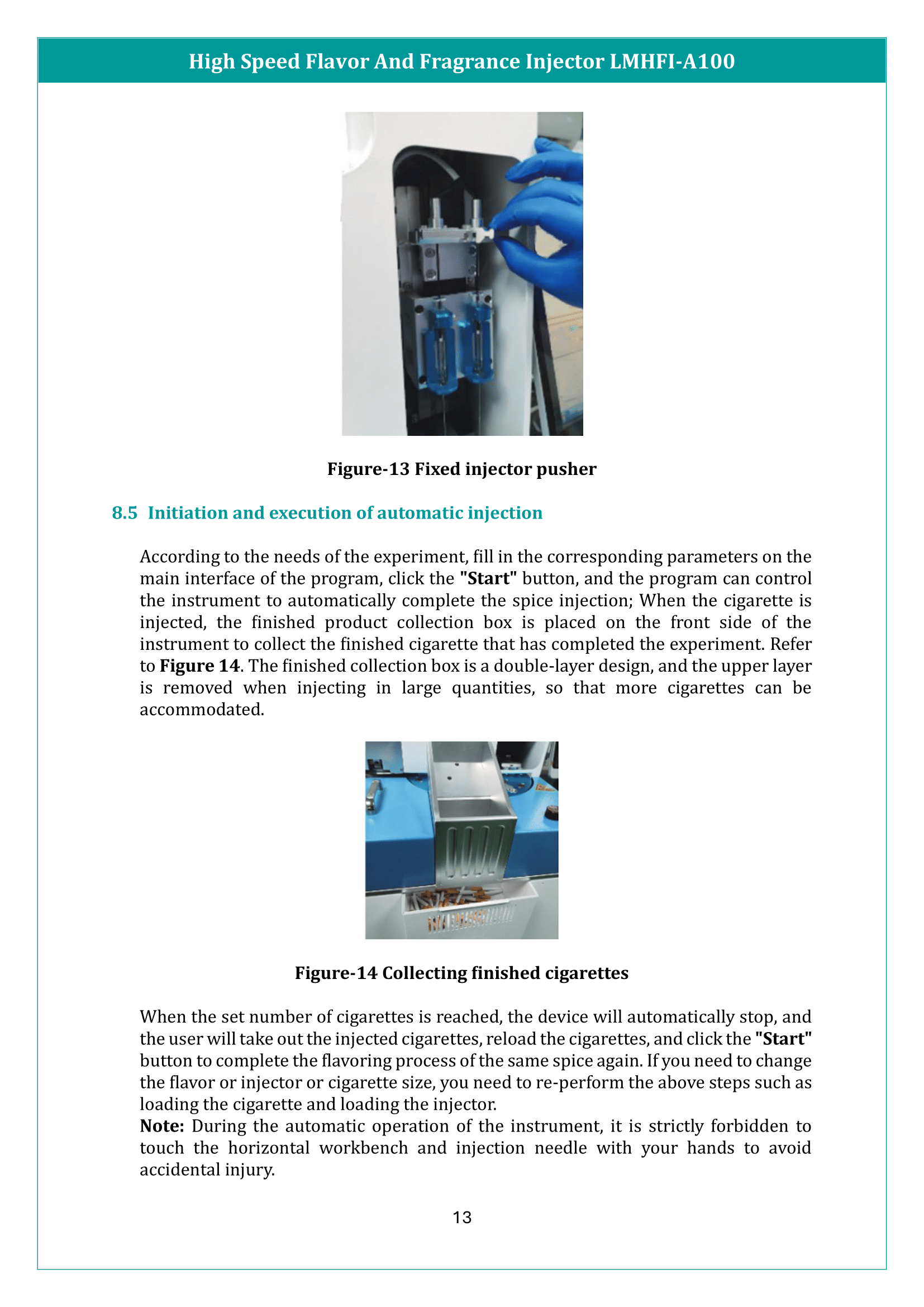 High Speed Flavor and Fragrance Injector LMHFI-A100 Manual