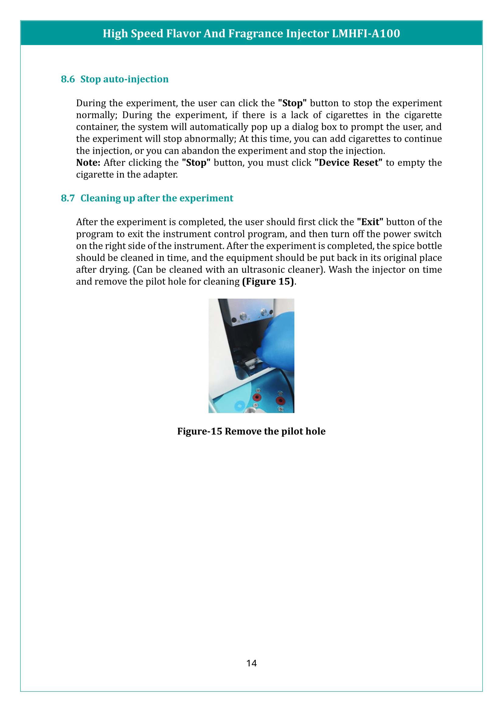 High Speed Flavor and Fragrance Injector LMHFI-A100 Manual