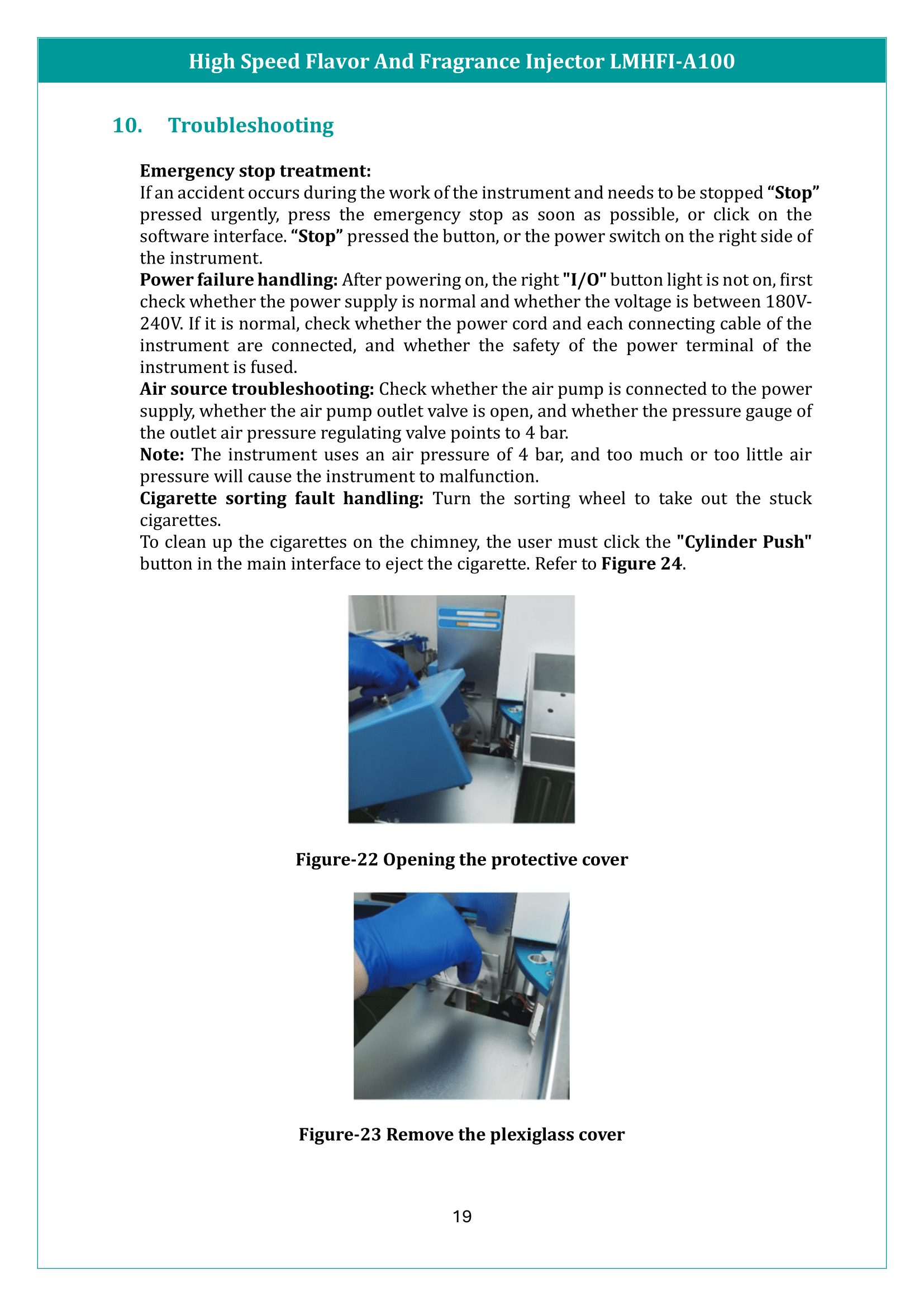 High Speed Flavor and Fragrance Injector LMHFI-A100 Manual