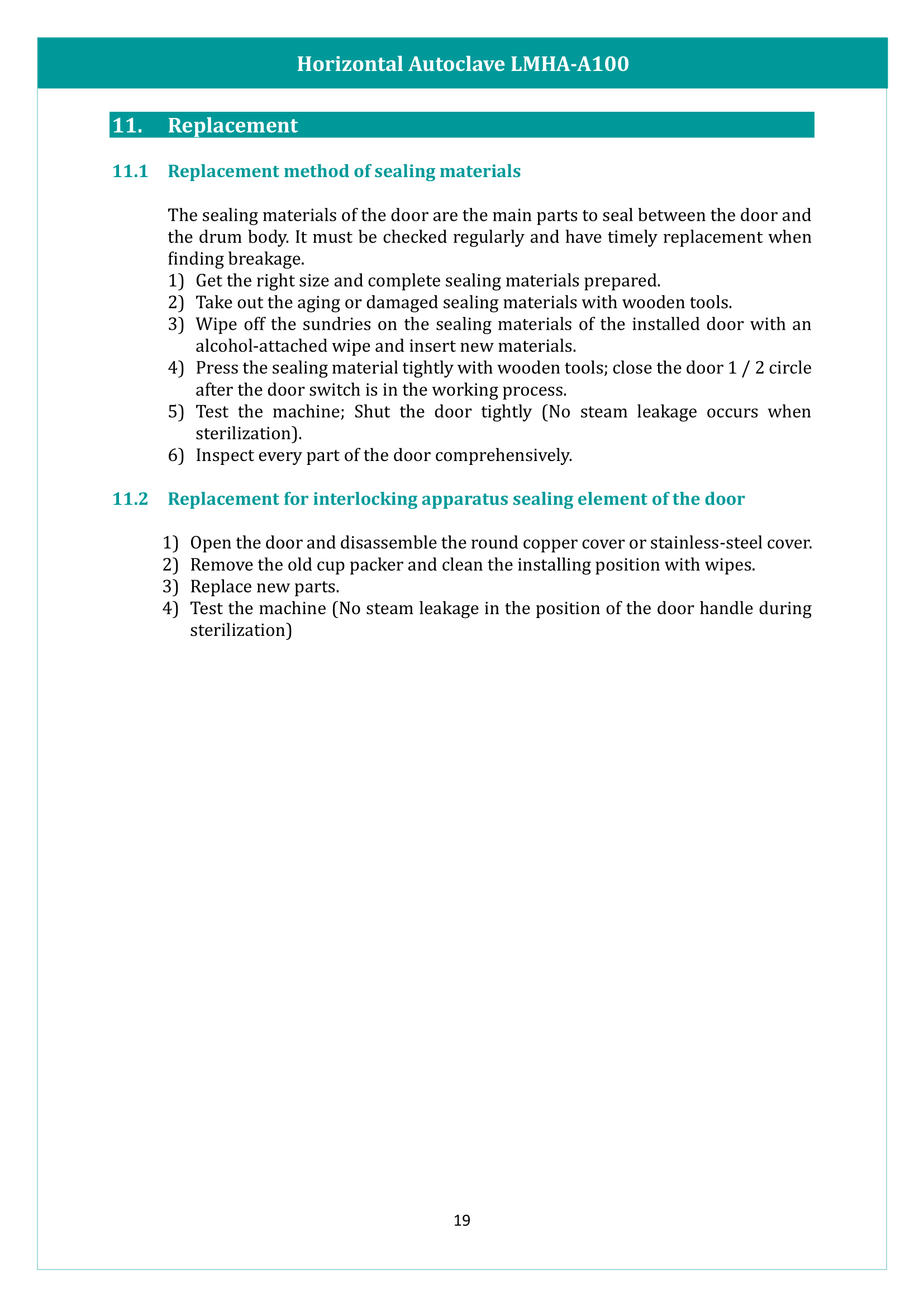 Horizontal Autoclave LMHA-A100 Manual