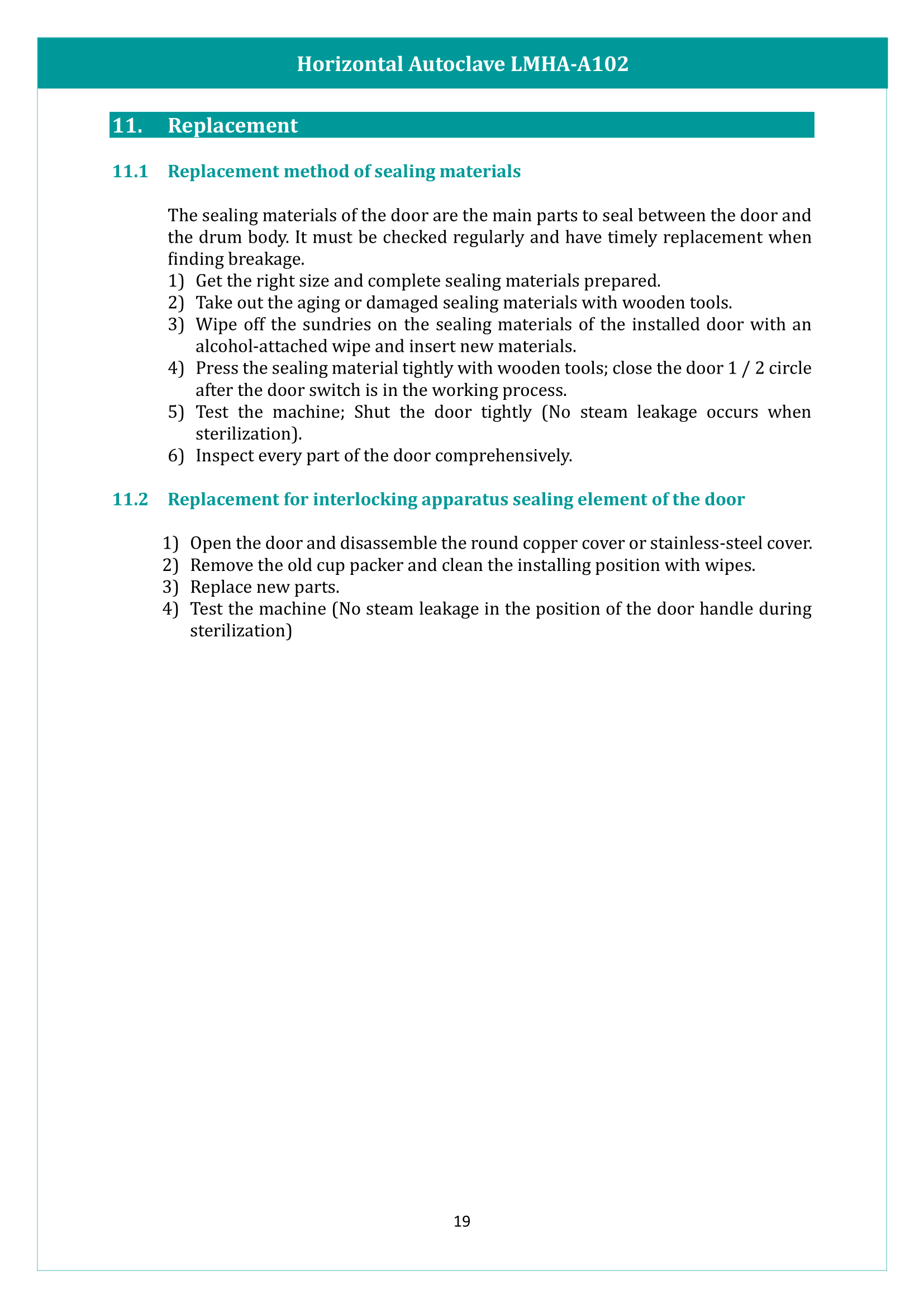 Horizontal Autoclave LMHA-A102 Manual